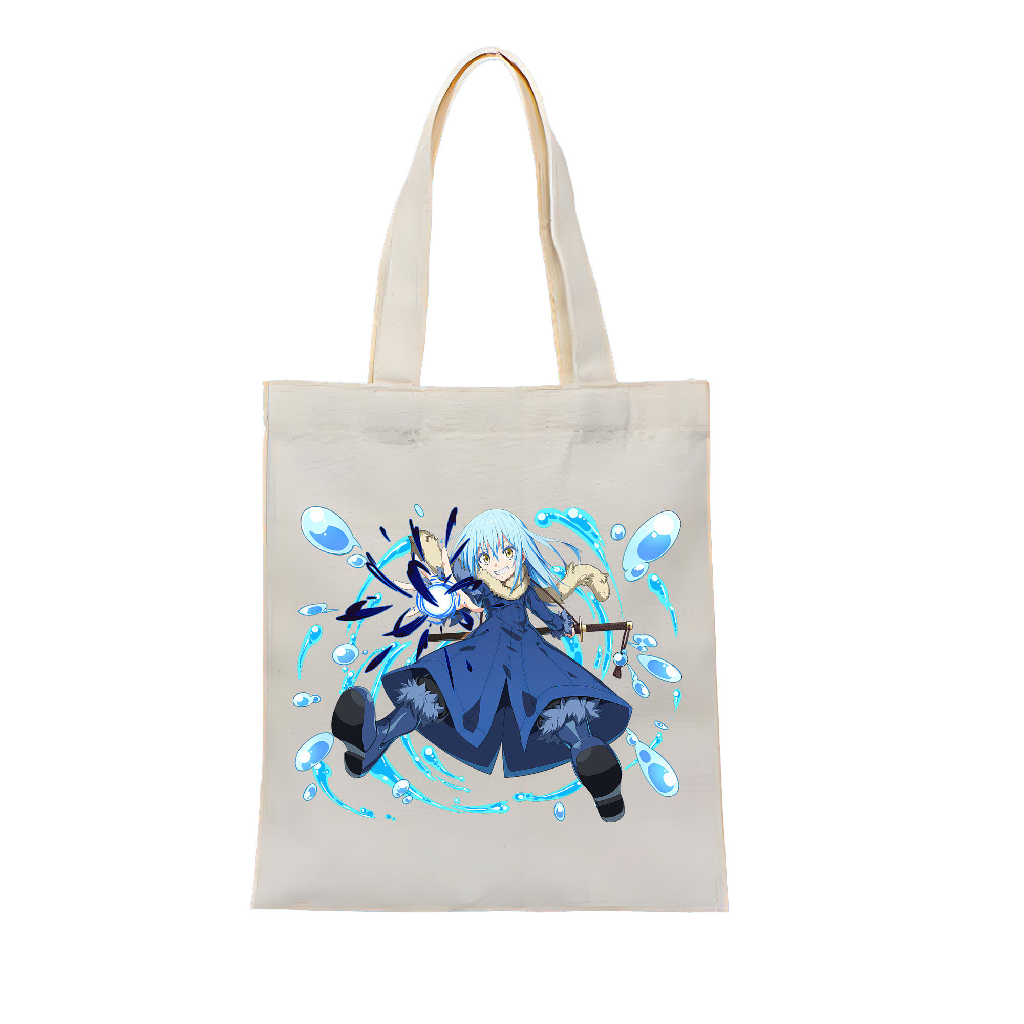 （画像用） 転スラ Regarding Reincarnated to Slime 縦型キャンバス生地手提げバッグ　トートバッグ