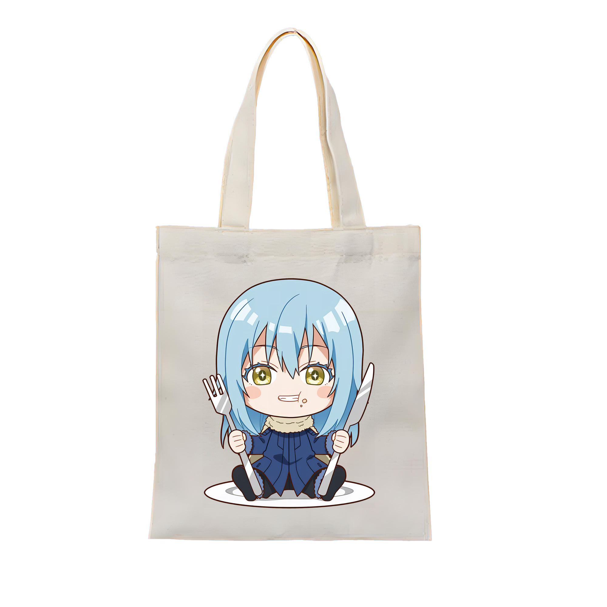 （画像用） 転スラ Regarding Reincarnated to Slime 縦型キャンバス生地手提げバッグ　トートバッグ