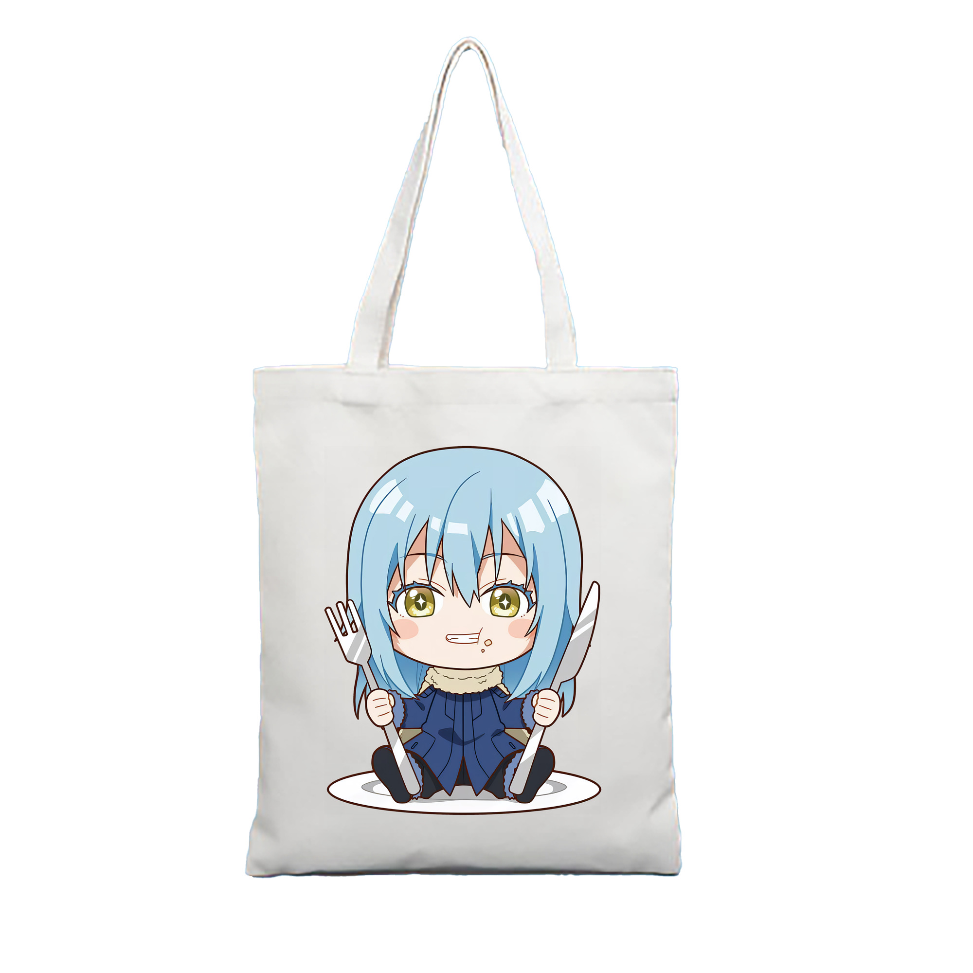 （画像用） 転スラ Regarding Reincarnated to Slime 縦型キャンバス生地手提げバッグ　トートバッグ