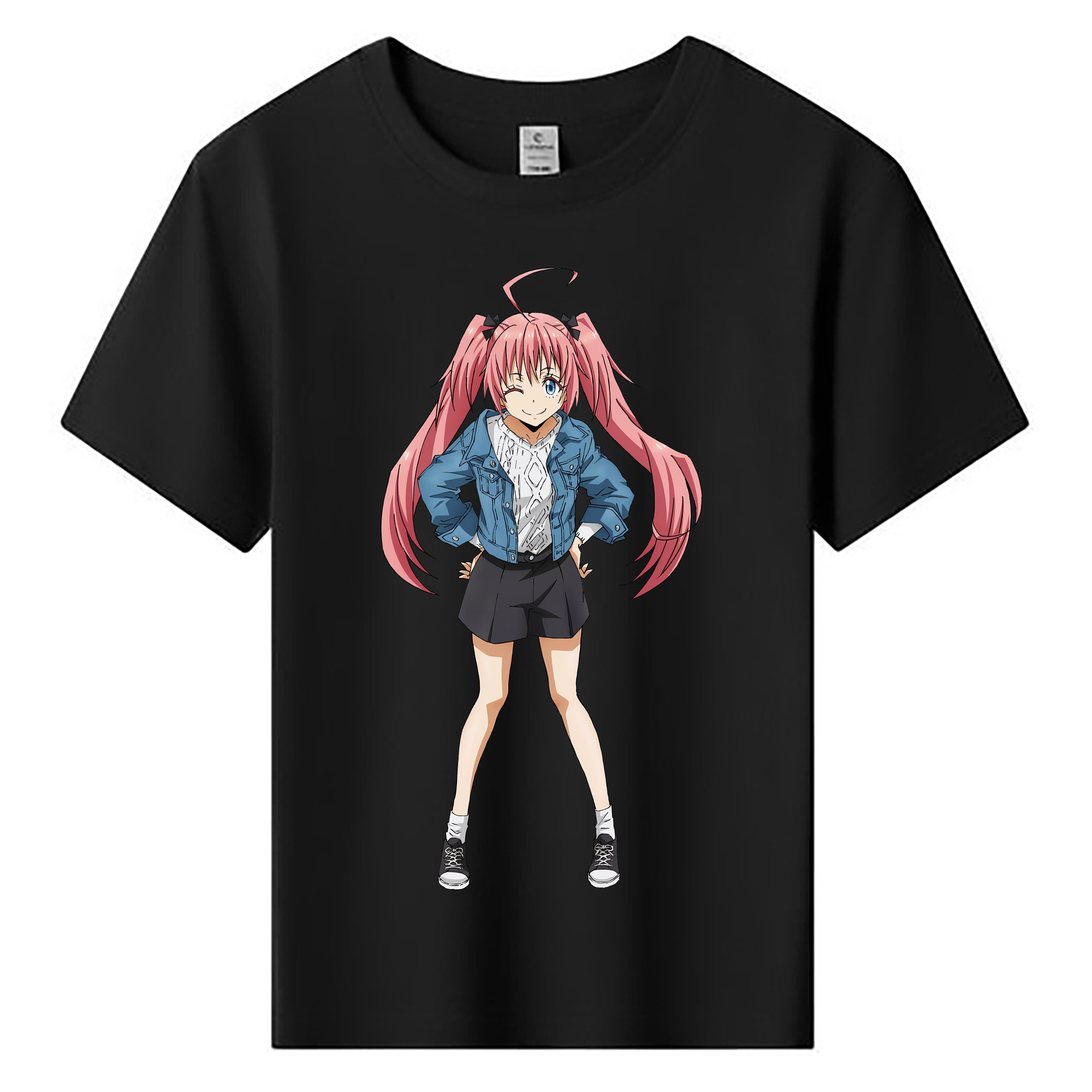（画像用） 転スラ Regarding Reincarnated to Slime 綿100％キッズTシャツ（フロントプリント）