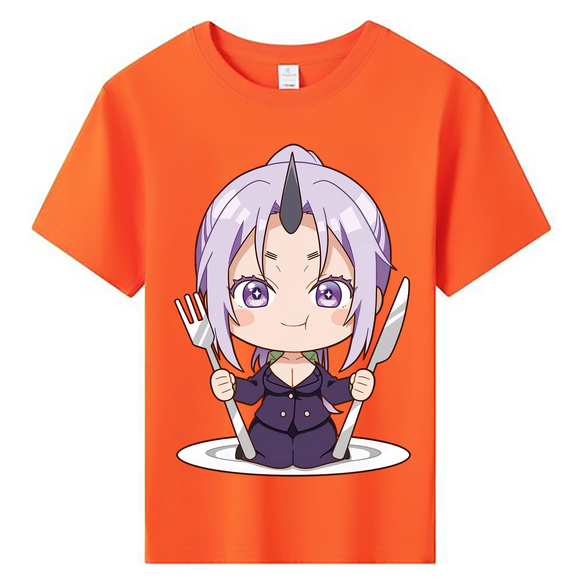 （画像用） 転スラ Regarding Reincarnated to Slime 綿100％キッズTシャツ（フロントプリント）