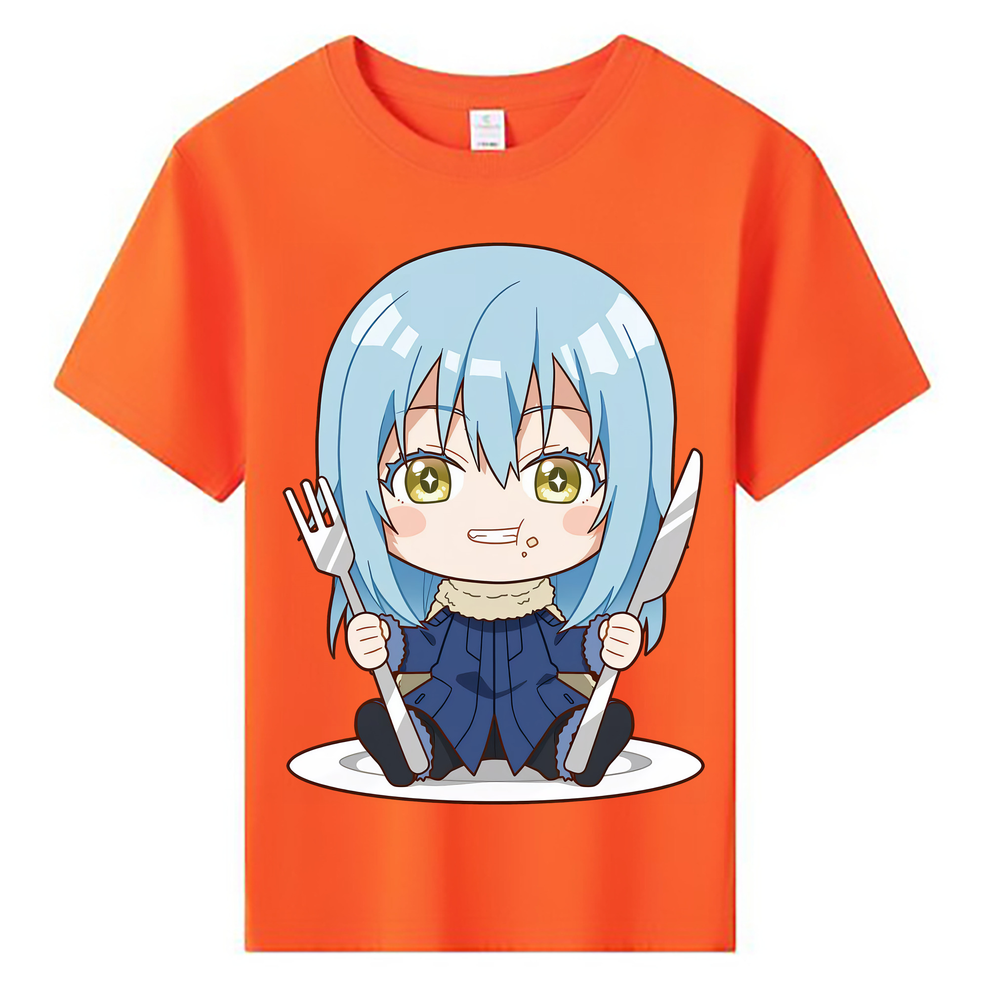 （画像用） 転スラ Regarding Reincarnated to Slime 綿100％キッズTシャツ（フロントプリント）