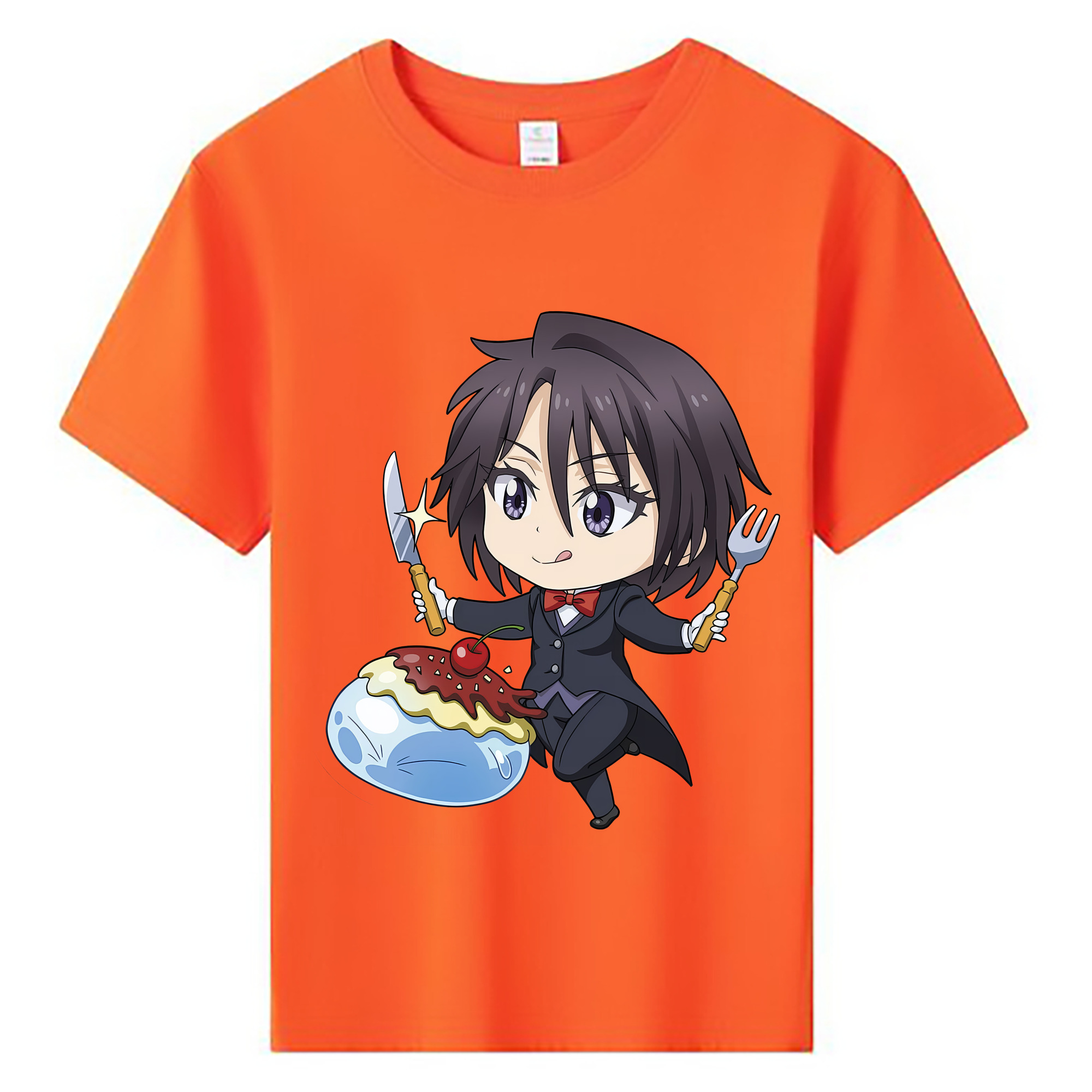 （画像用） 転スラ Regarding Reincarnated to Slime 綿100％キッズTシャツ（フロントプリント）