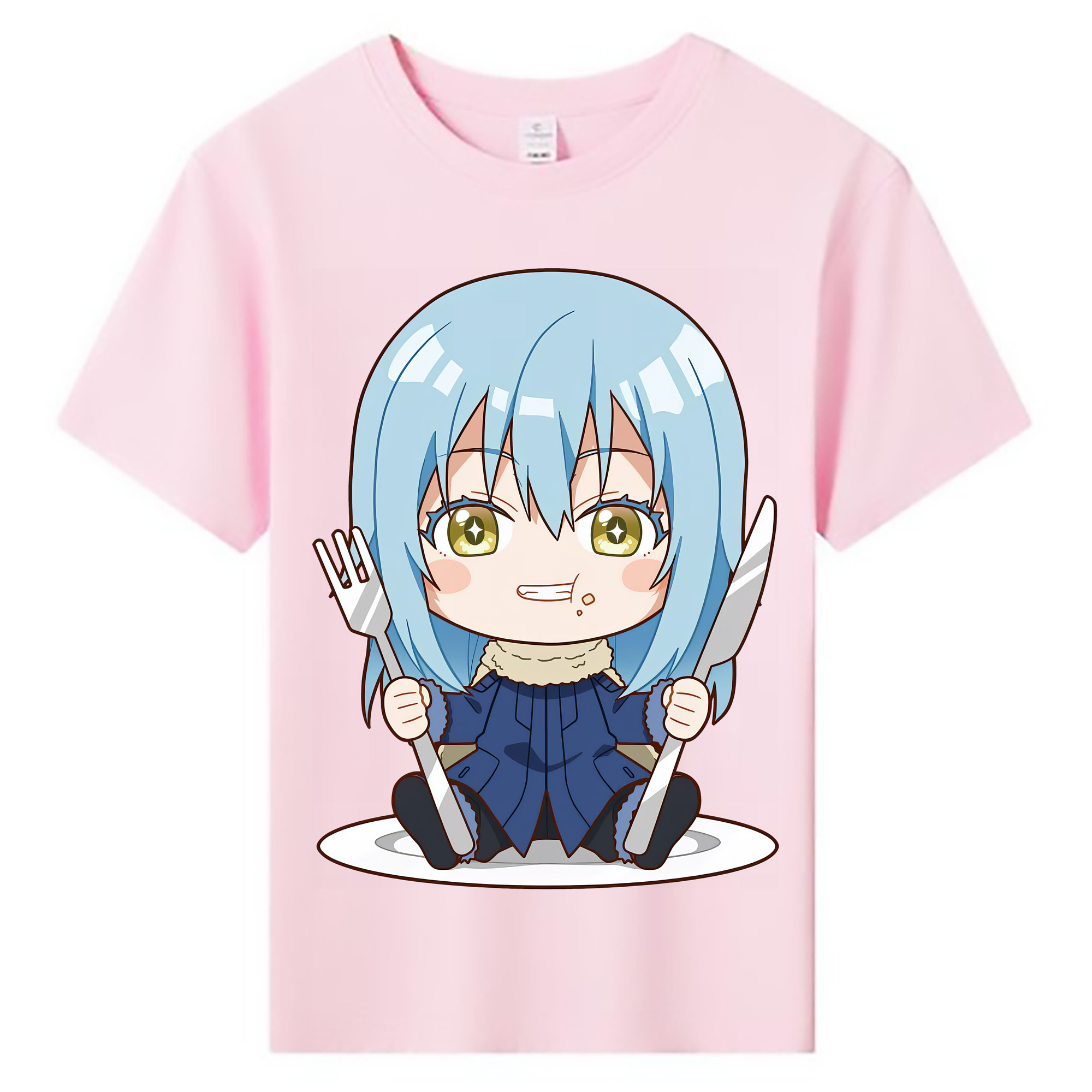 （画像用） 転スラ Regarding Reincarnated to Slime 綿100％キッズTシャツ（フロントプリント）