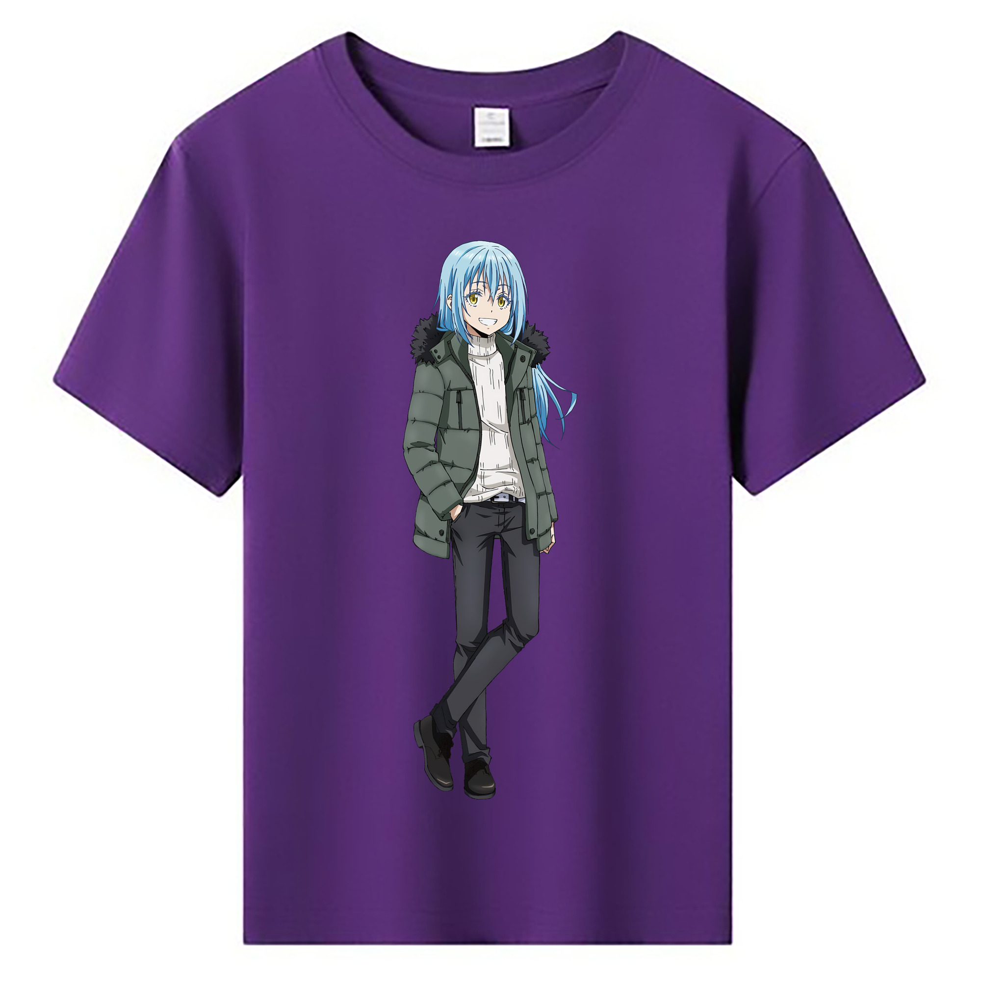 （画像用） 転スラ Regarding Reincarnated to Slime 綿100％キッズTシャツ（フロントプリント）