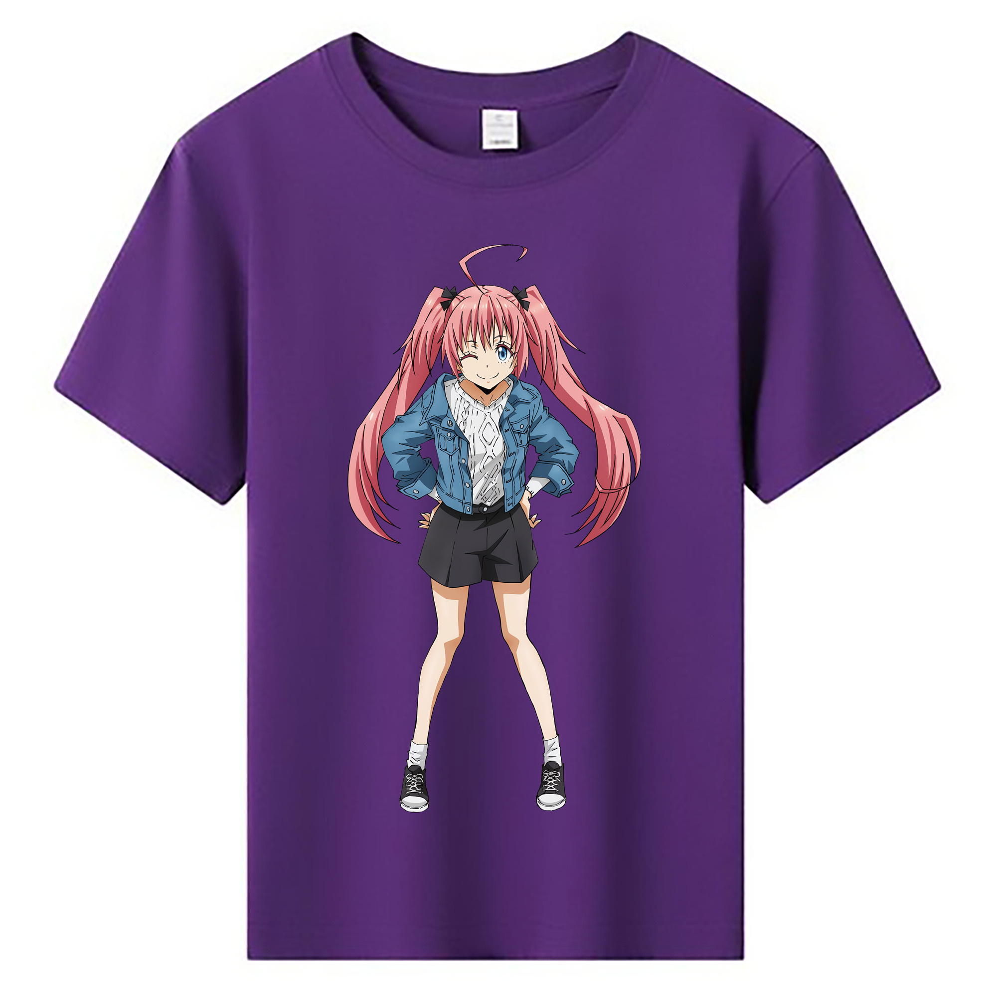（画像用） 転スラ Regarding Reincarnated to Slime 綿100％キッズTシャツ（フロントプリント）