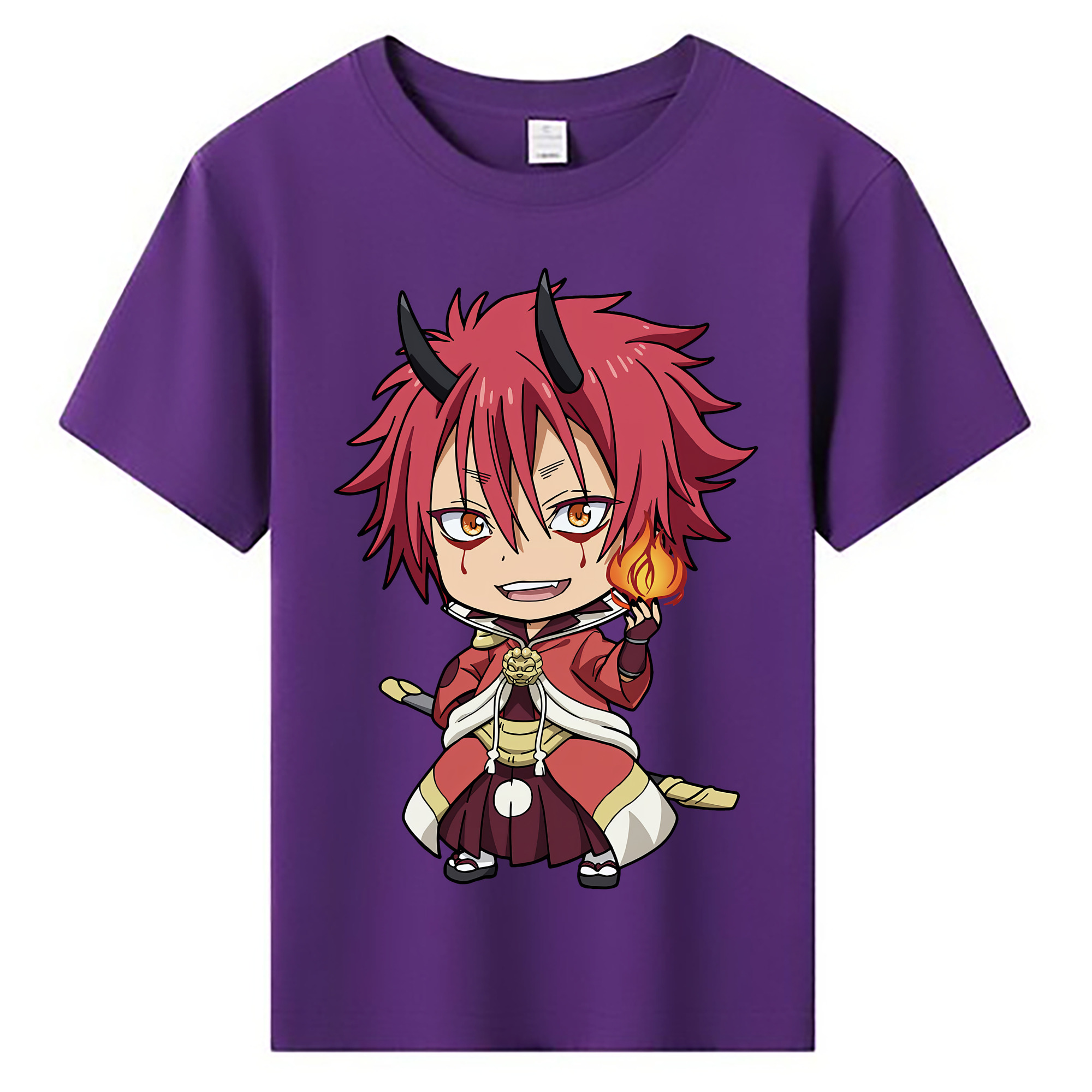 （画像用） 転スラ Regarding Reincarnated to Slime 綿100％キッズTシャツ（フロントプリント）