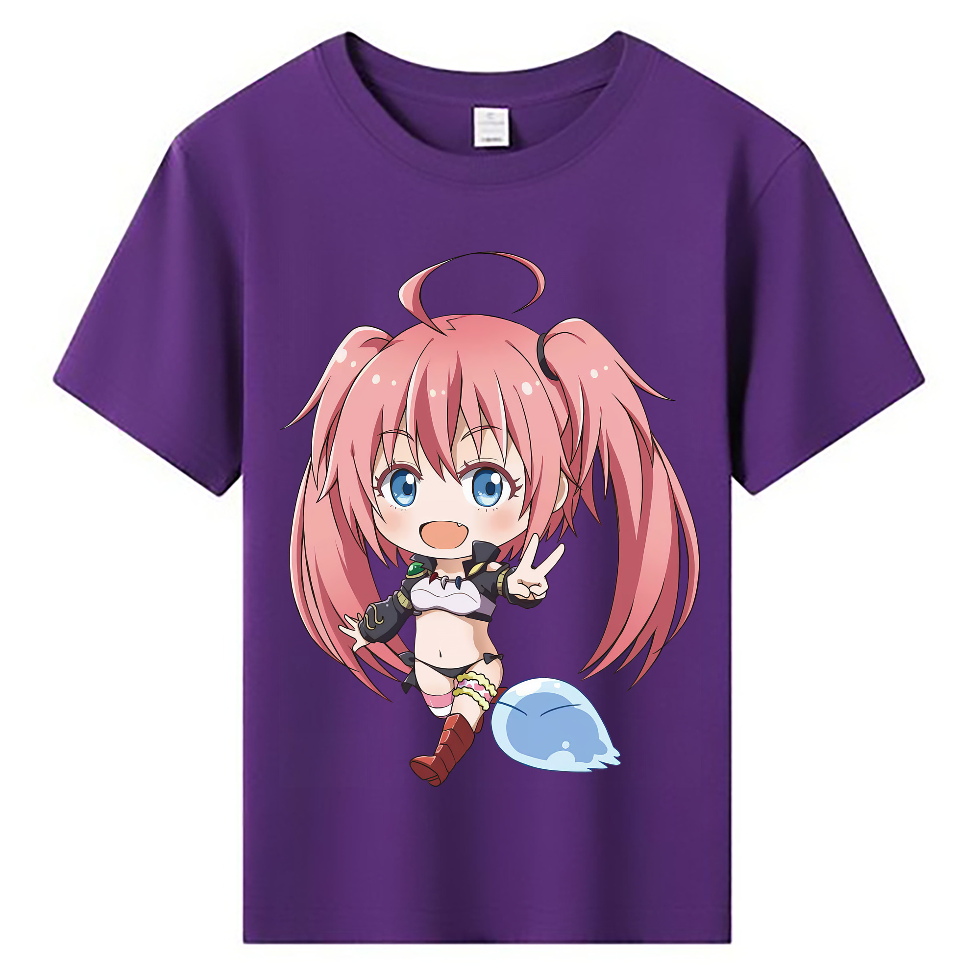 （画像用） 転スラ Regarding Reincarnated to Slime 綿100％キッズTシャツ（フロントプリント）