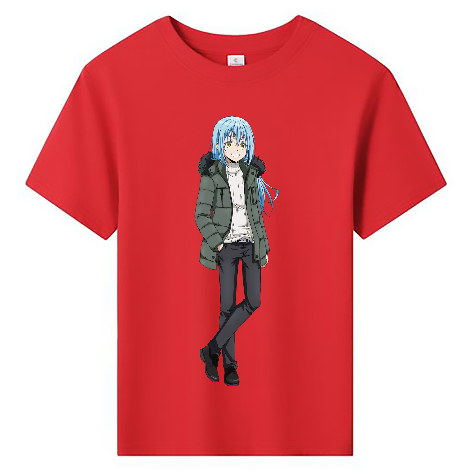 （画像用） 転スラ Regarding Reincarnated to Slime 綿100％キッズTシャツ（フロントプリント）