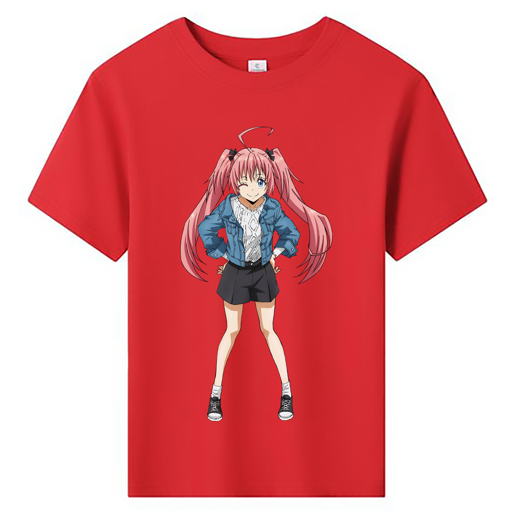 （画像用） 転スラ Regarding Reincarnated to Slime 綿100％キッズTシャツ（フロントプリント）