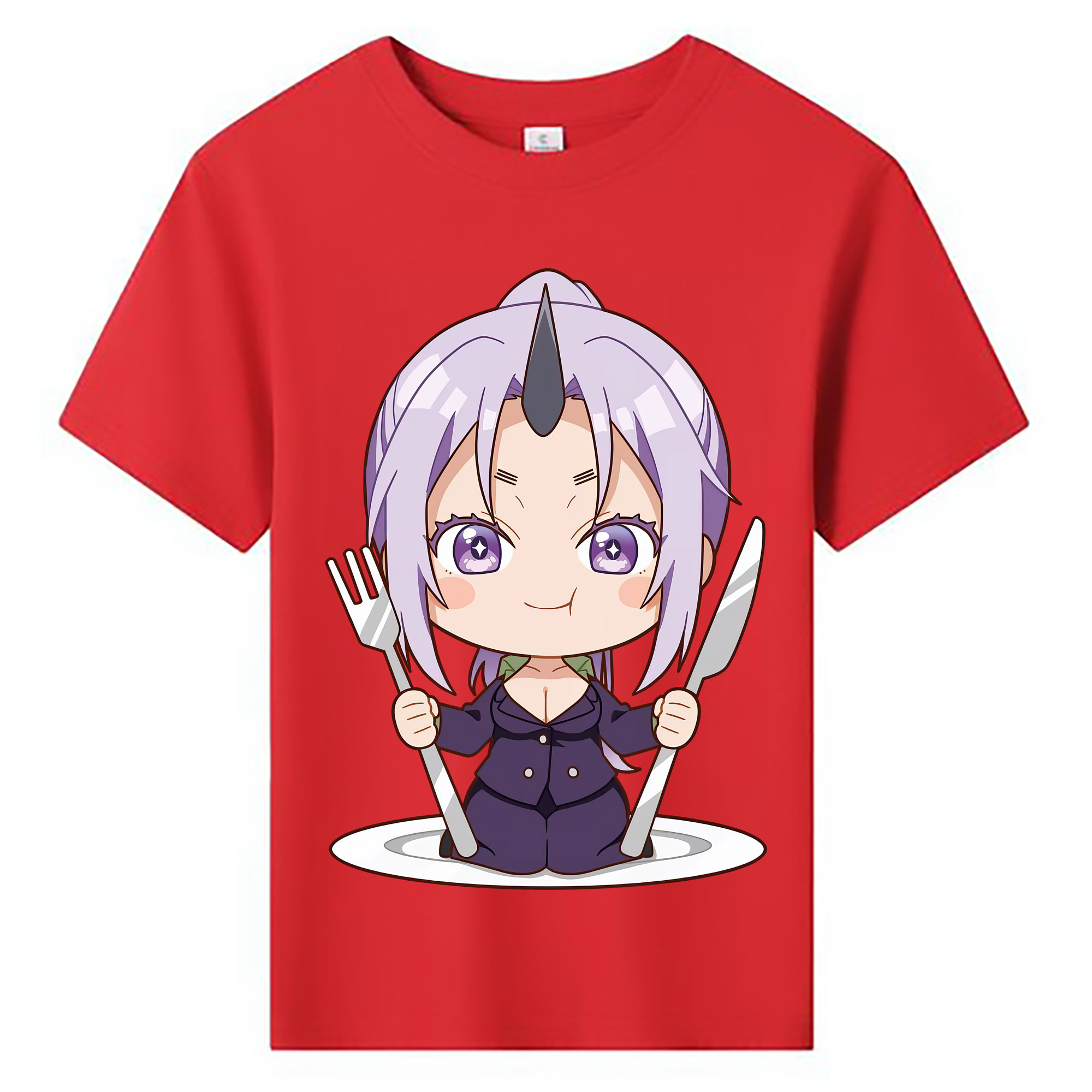 （画像用） 転スラ Regarding Reincarnated to Slime 綿100％キッズTシャツ（フロントプリント）