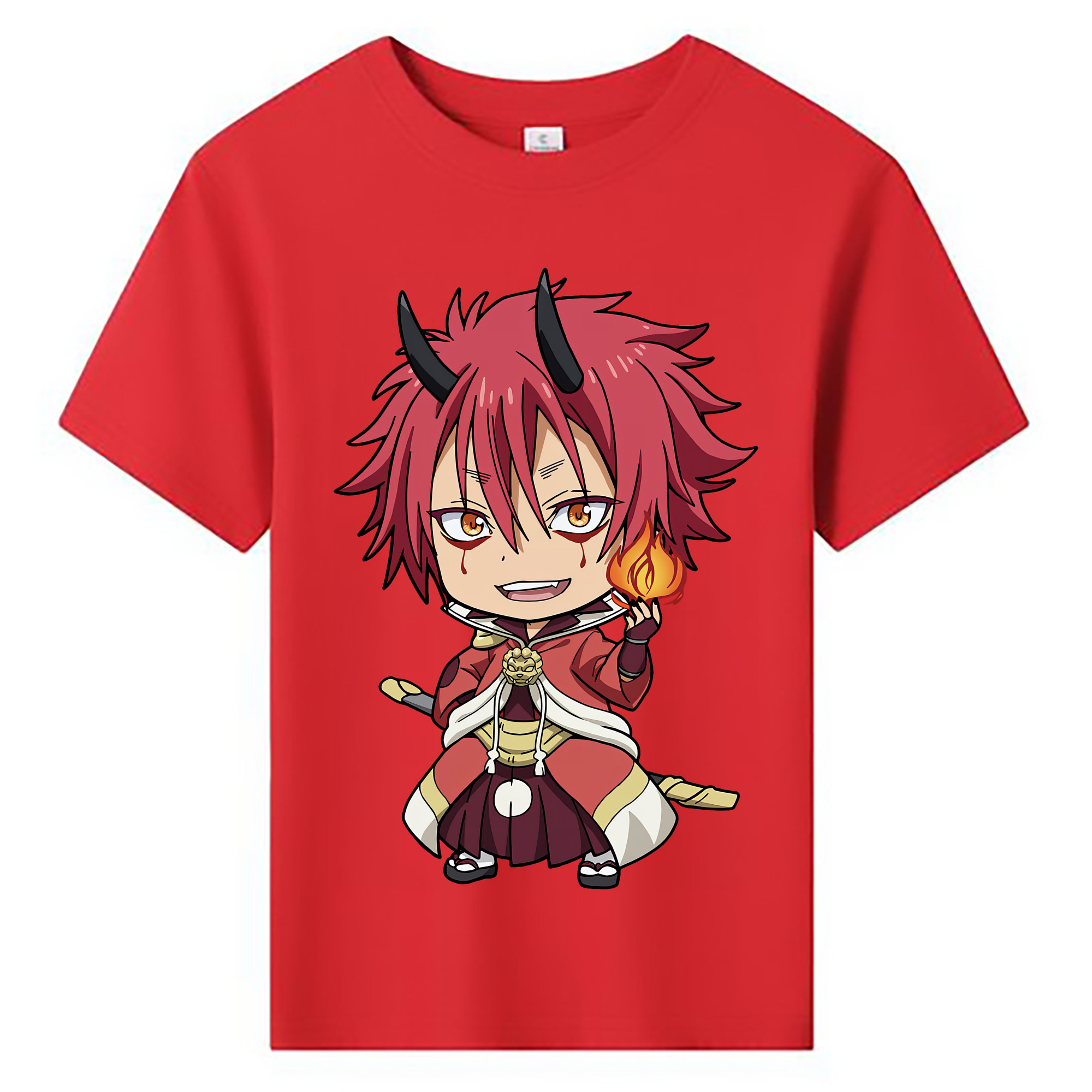 （画像用） 転スラ Regarding Reincarnated to Slime 綿100％キッズTシャツ（フロントプリント）