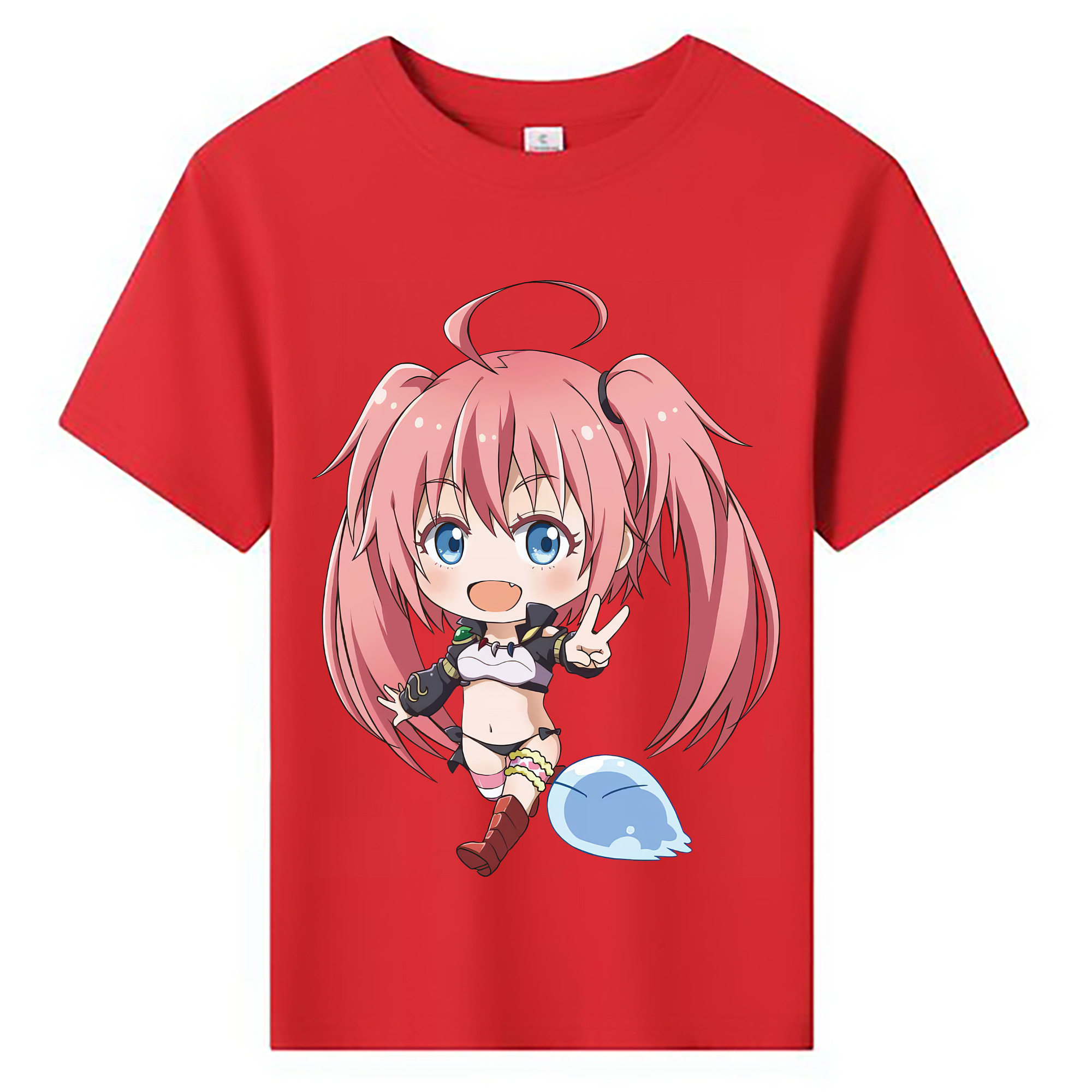 （画像用） 転スラ Regarding Reincarnated to Slime 綿100％キッズTシャツ（フロントプリント）