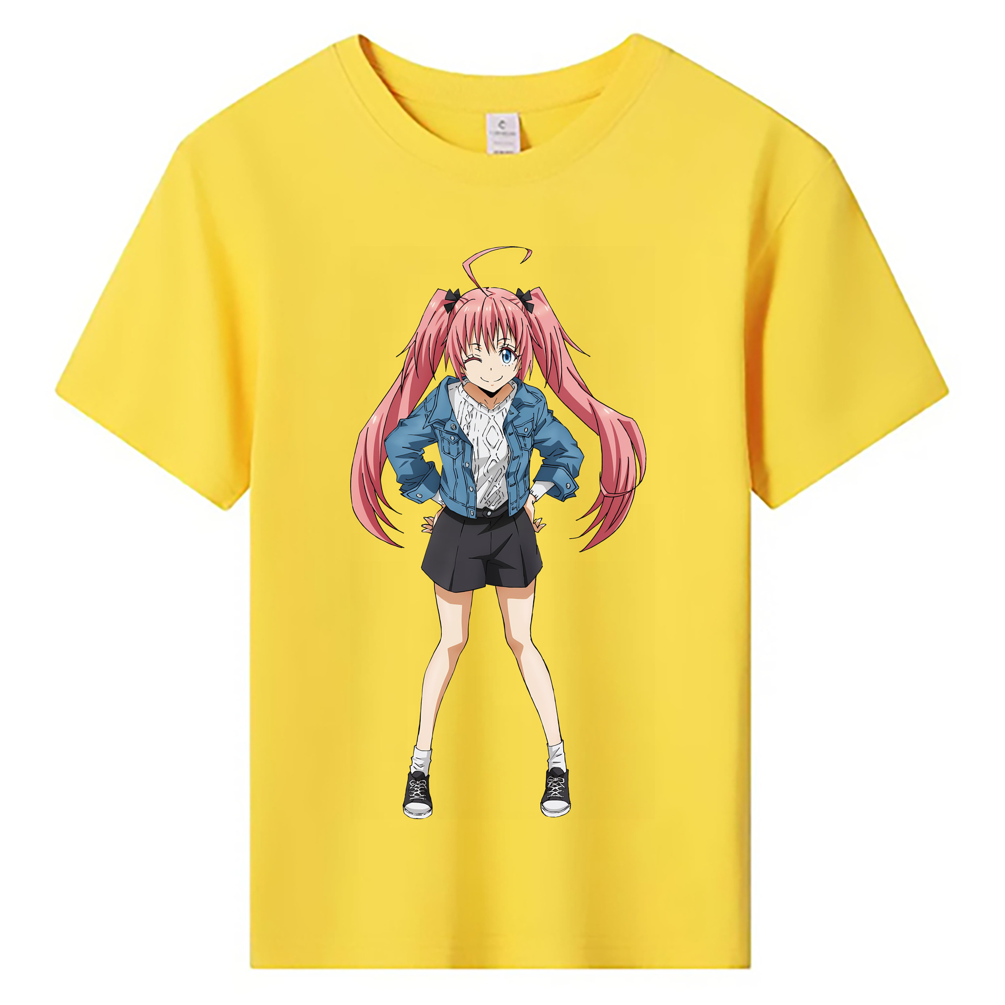 （画像用） 転スラ Regarding Reincarnated to Slime 綿100％キッズTシャツ（フロントプリント）