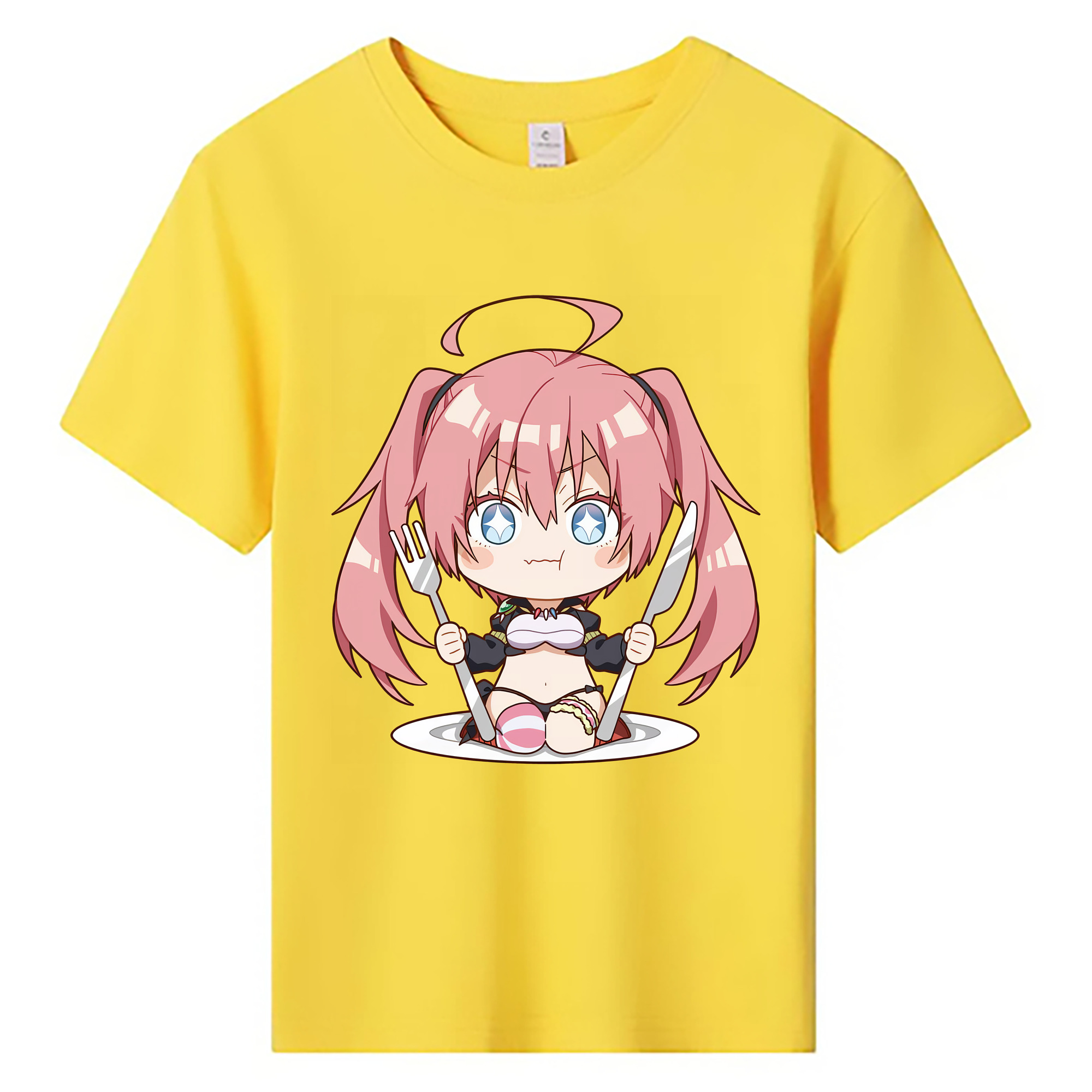 （画像用） 転スラ Regarding Reincarnated to Slime 綿100％キッズTシャツ（フロントプリント）