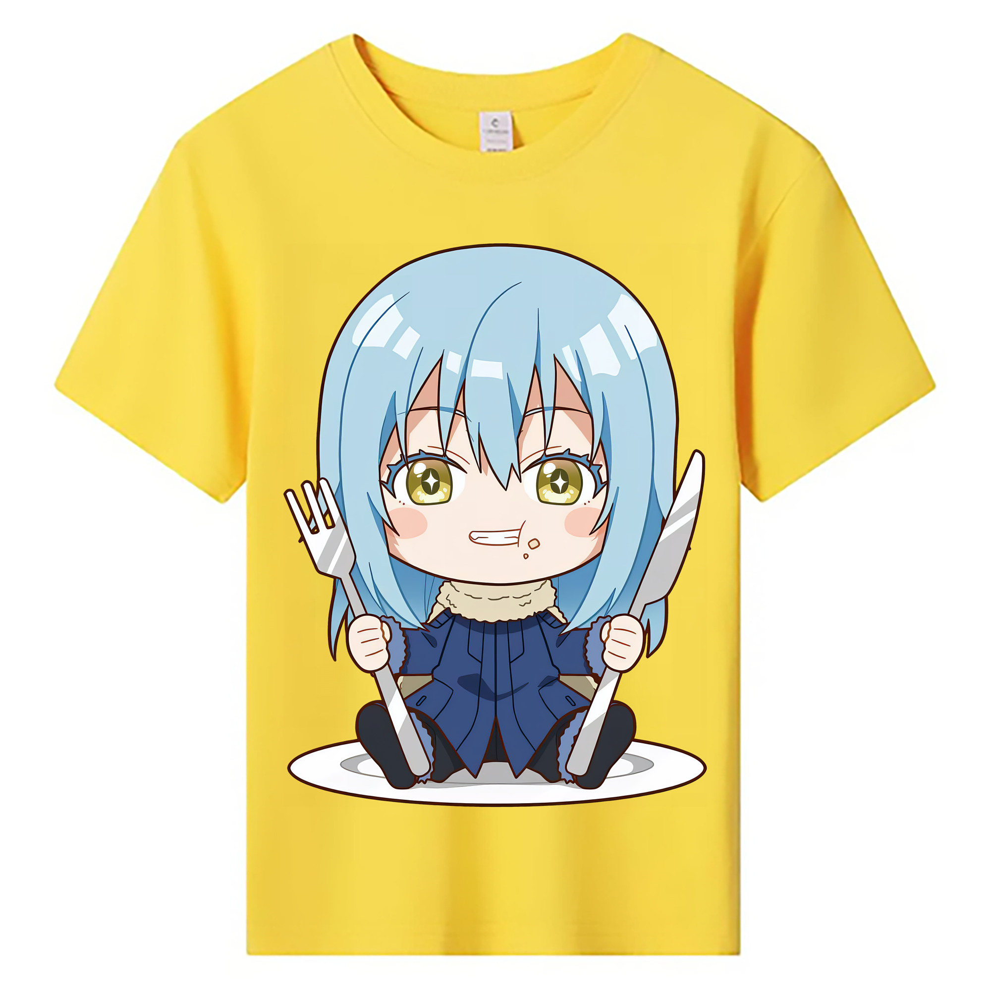 （画像用） 転スラ Regarding Reincarnated to Slime 綿100％キッズTシャツ（フロントプリント）