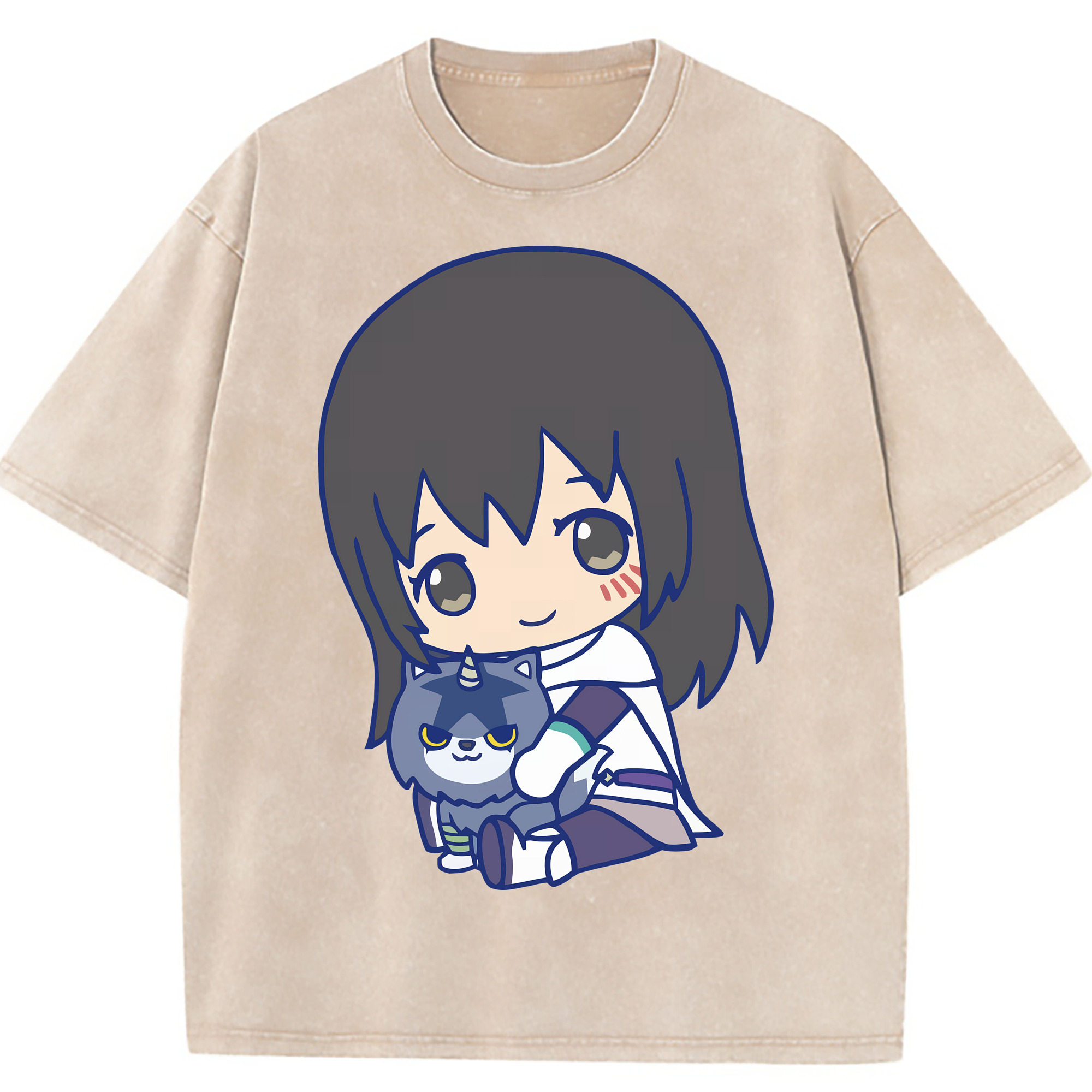 （画像用） 転スラ Regarding Reincarnated to Slime 綿100% ヴィンテージ風 半袖Tシャツ（フロントプリント）