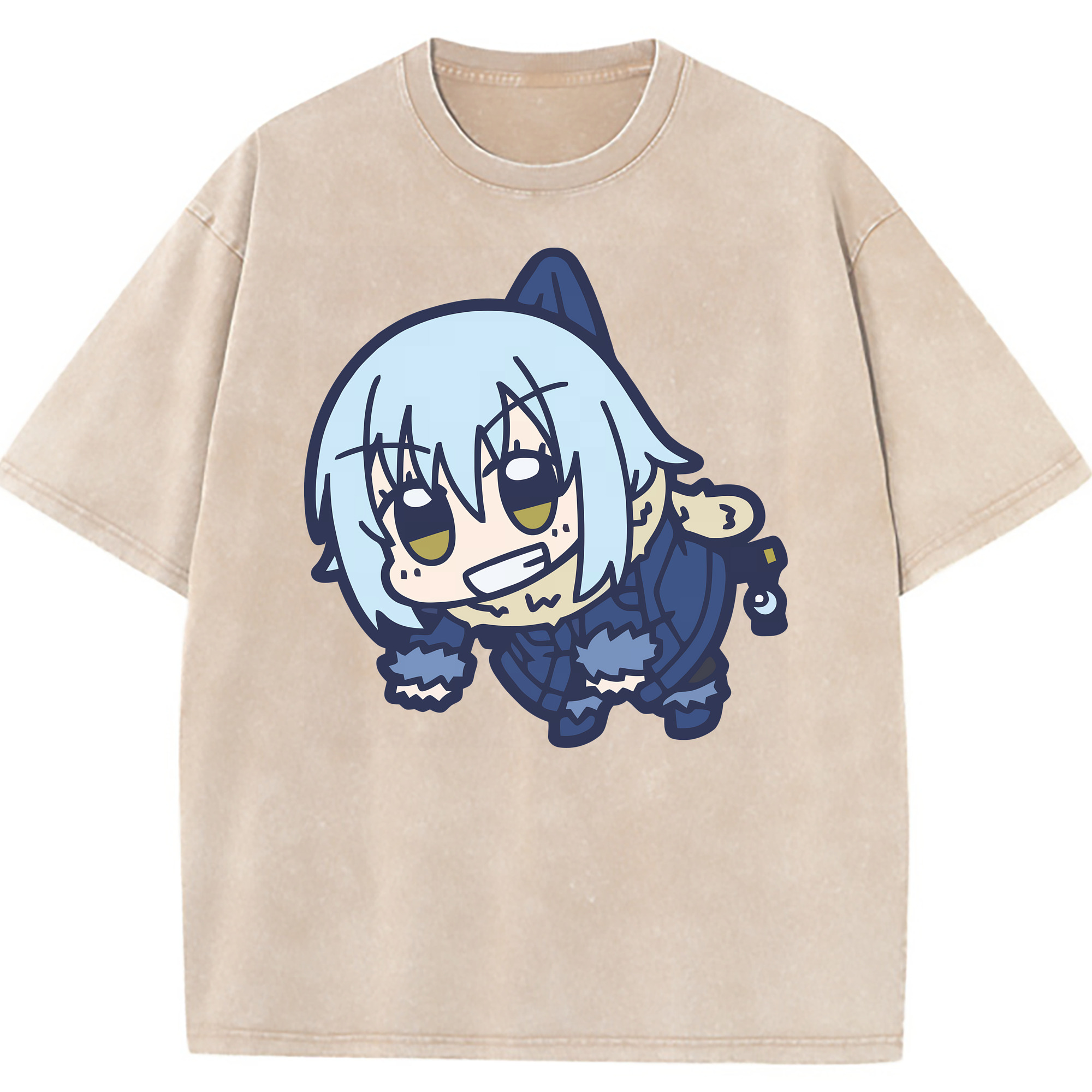 （画像用） 転スラ Regarding Reincarnated to Slime 綿100% ヴィンテージ風 半袖Tシャツ（フロントプリント）