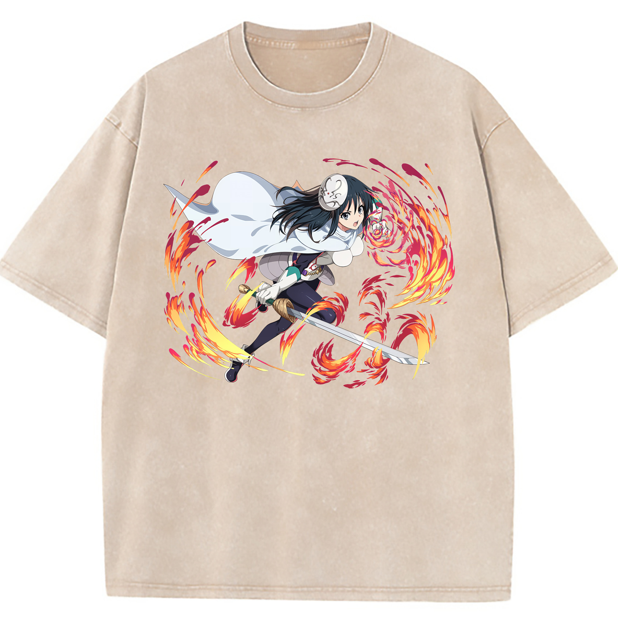 （画像用） 転スラ Regarding Reincarnated to Slime 綿100% ヴィンテージ風 半袖Tシャツ（フロントプリント）