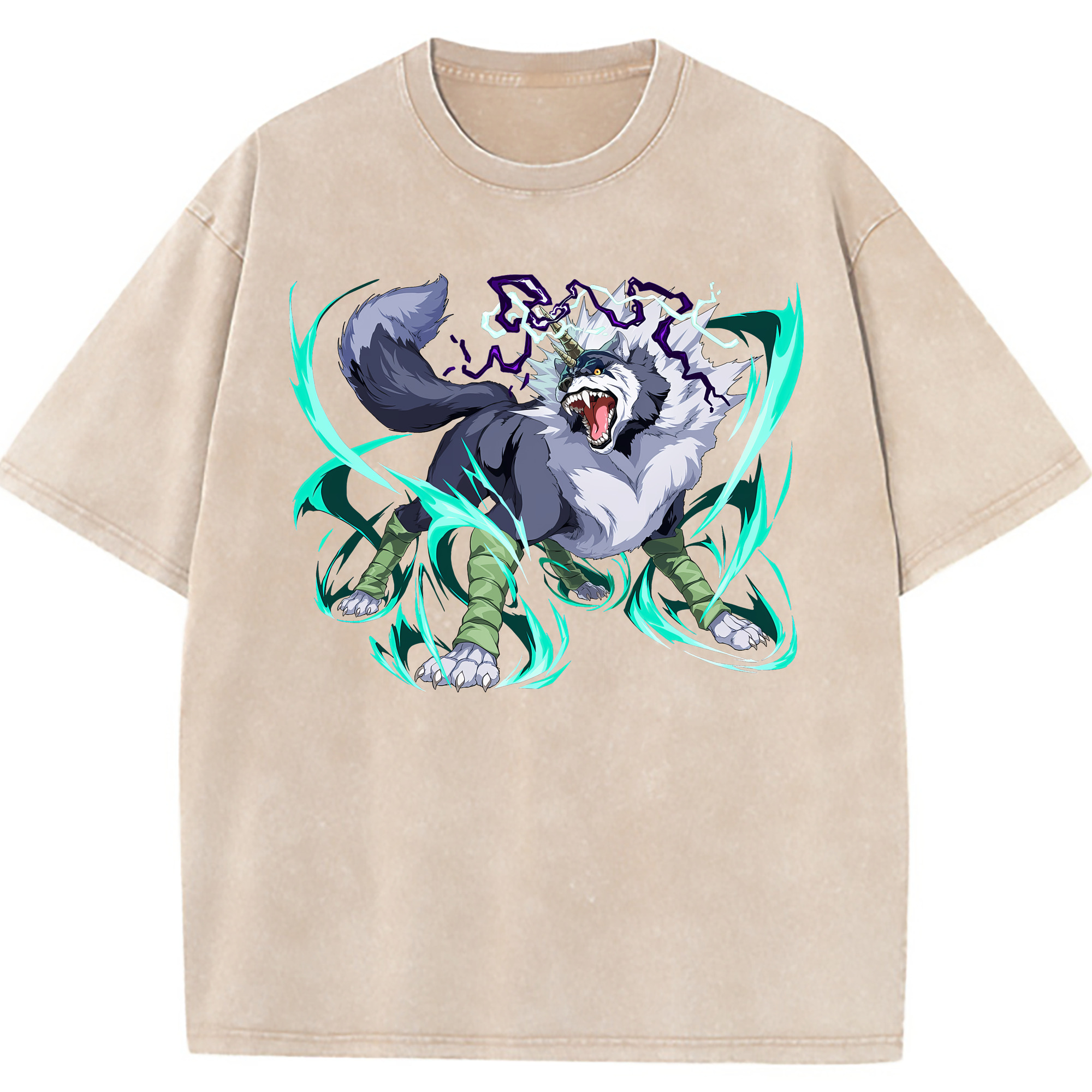 （画像用） 転スラ Regarding Reincarnated to Slime 綿100% ヴィンテージ風 半袖Tシャツ（フロントプリント）