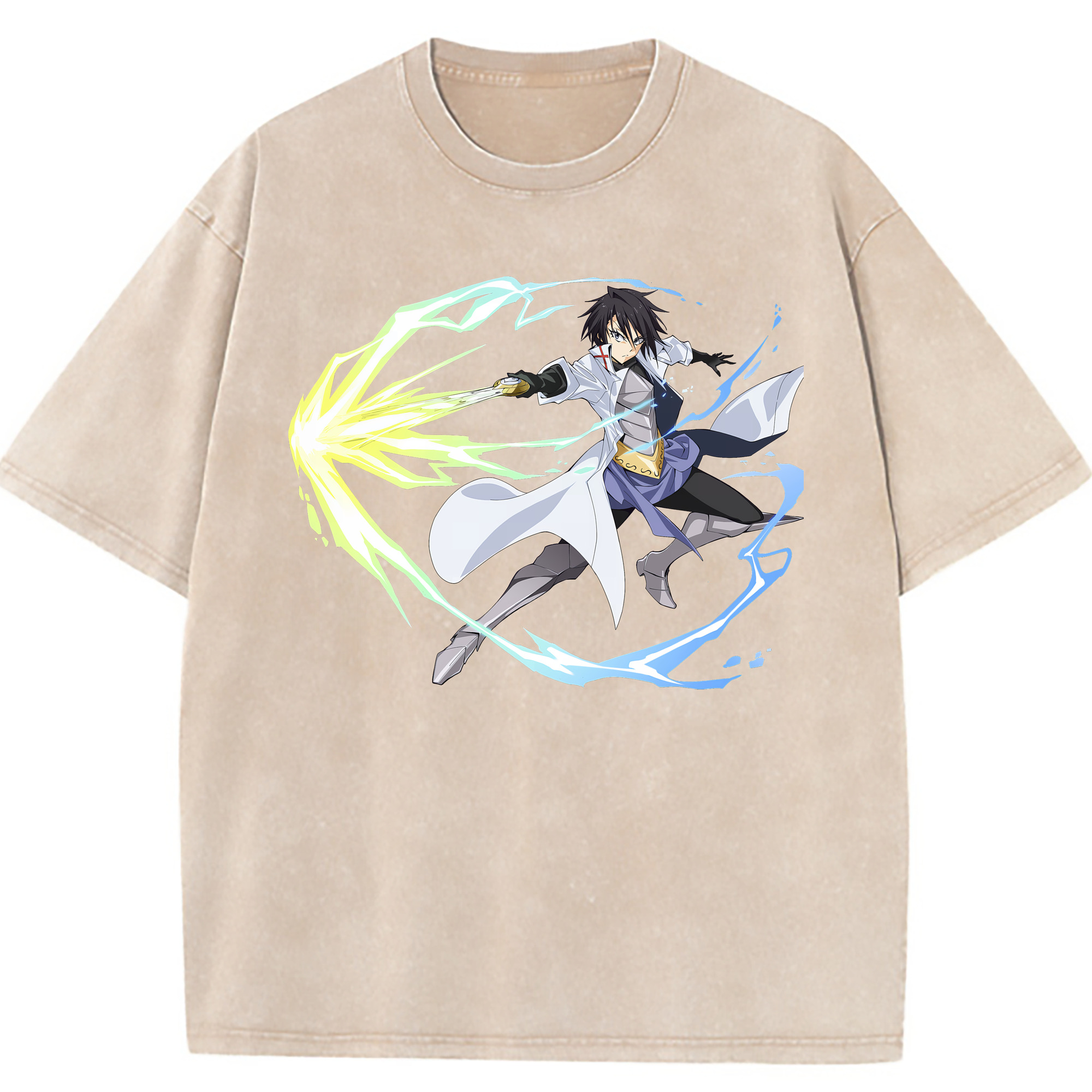 （画像用） 転スラ Regarding Reincarnated to Slime 綿100% ヴィンテージ風 半袖Tシャツ（フロントプリント）