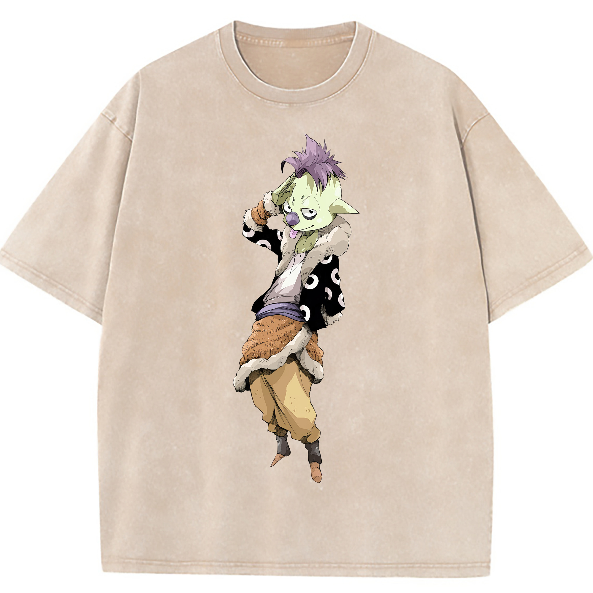 （画像用） 転スラ Regarding Reincarnated to Slime 綿100% ヴィンテージ風 半袖Tシャツ（フロントプリント）
