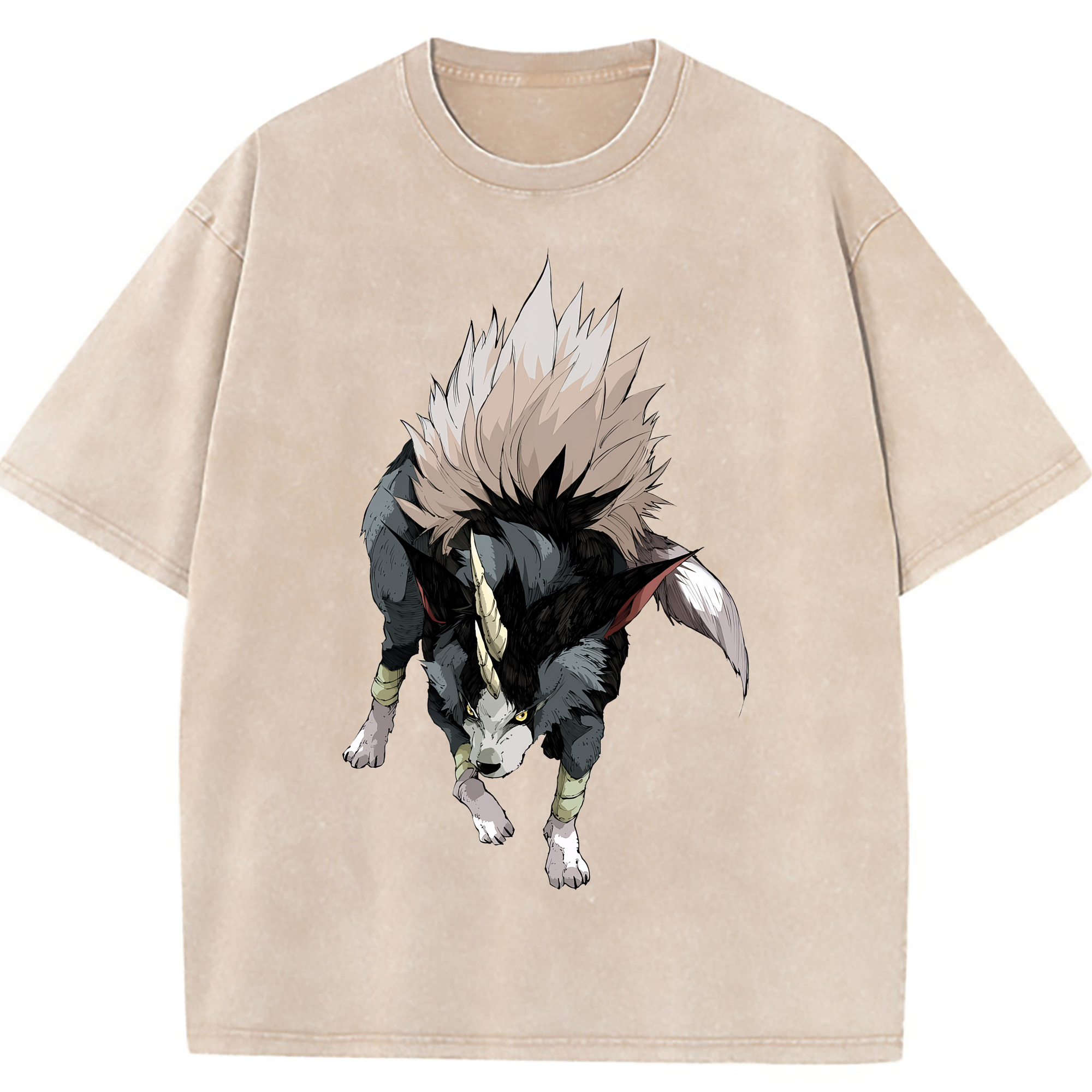 （画像用） 転スラ Regarding Reincarnated to Slime 綿100% ヴィンテージ風 半袖Tシャツ（フロントプリント）