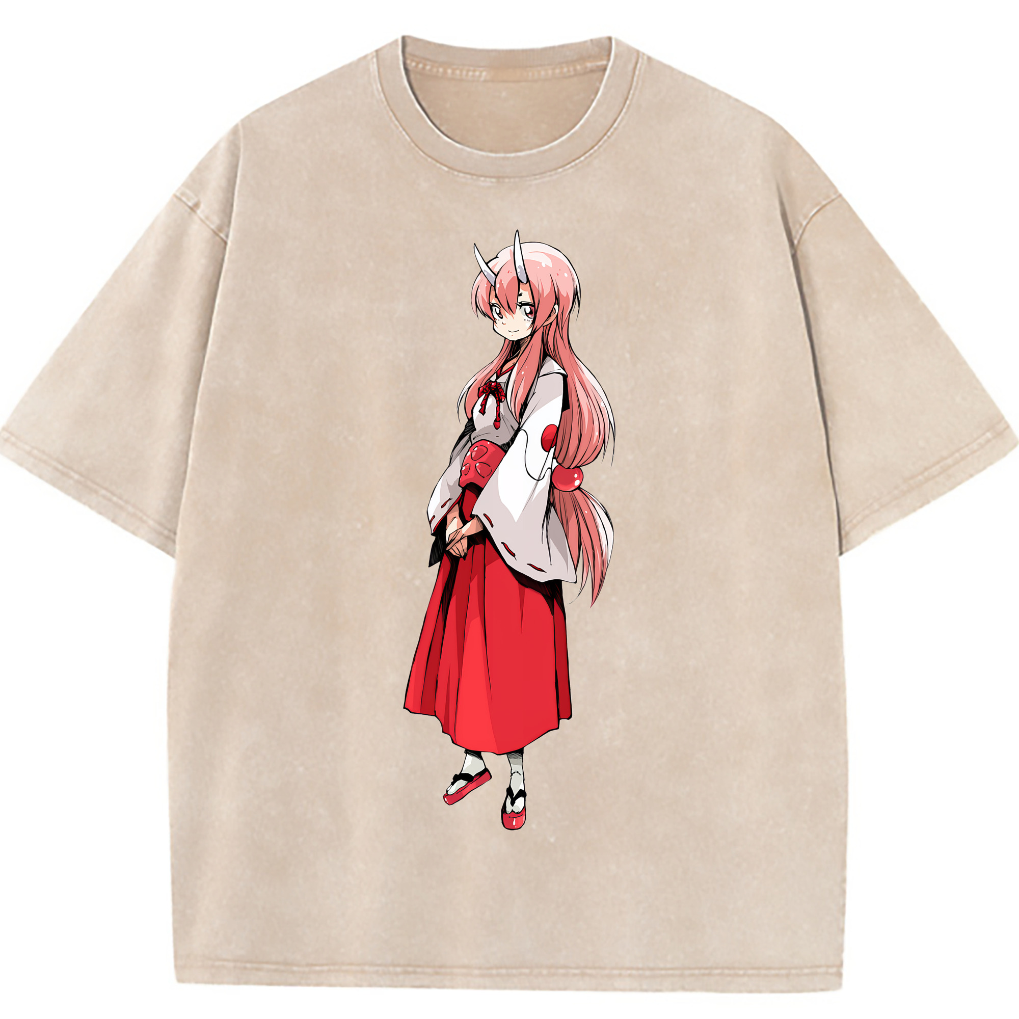 （画像用） 転スラ Regarding Reincarnated to Slime 綿100% ヴィンテージ風 半袖Tシャツ（フロントプリント）