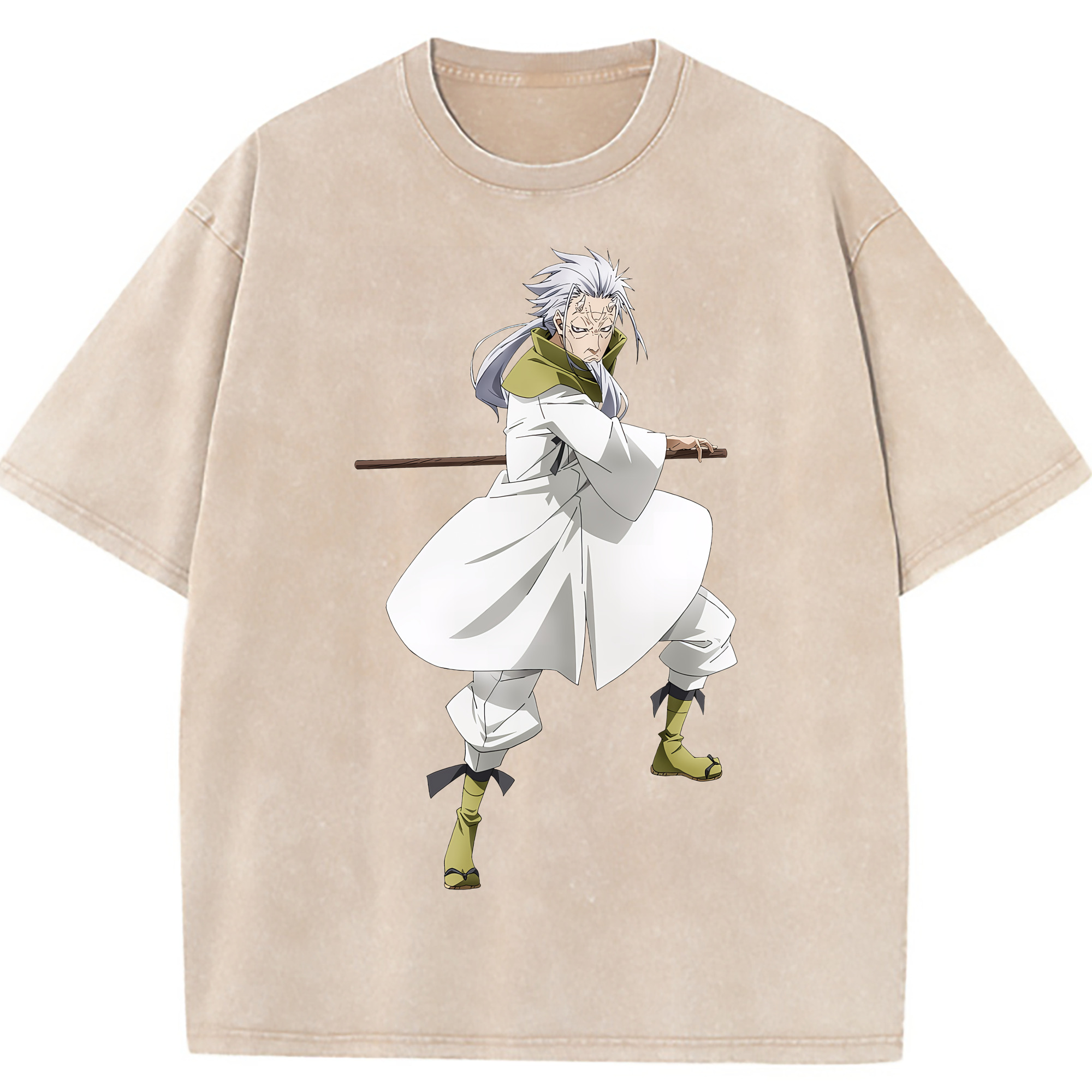 （画像用） 転スラ Regarding Reincarnated to Slime 綿100% ヴィンテージ風 半袖Tシャツ（フロントプリント）