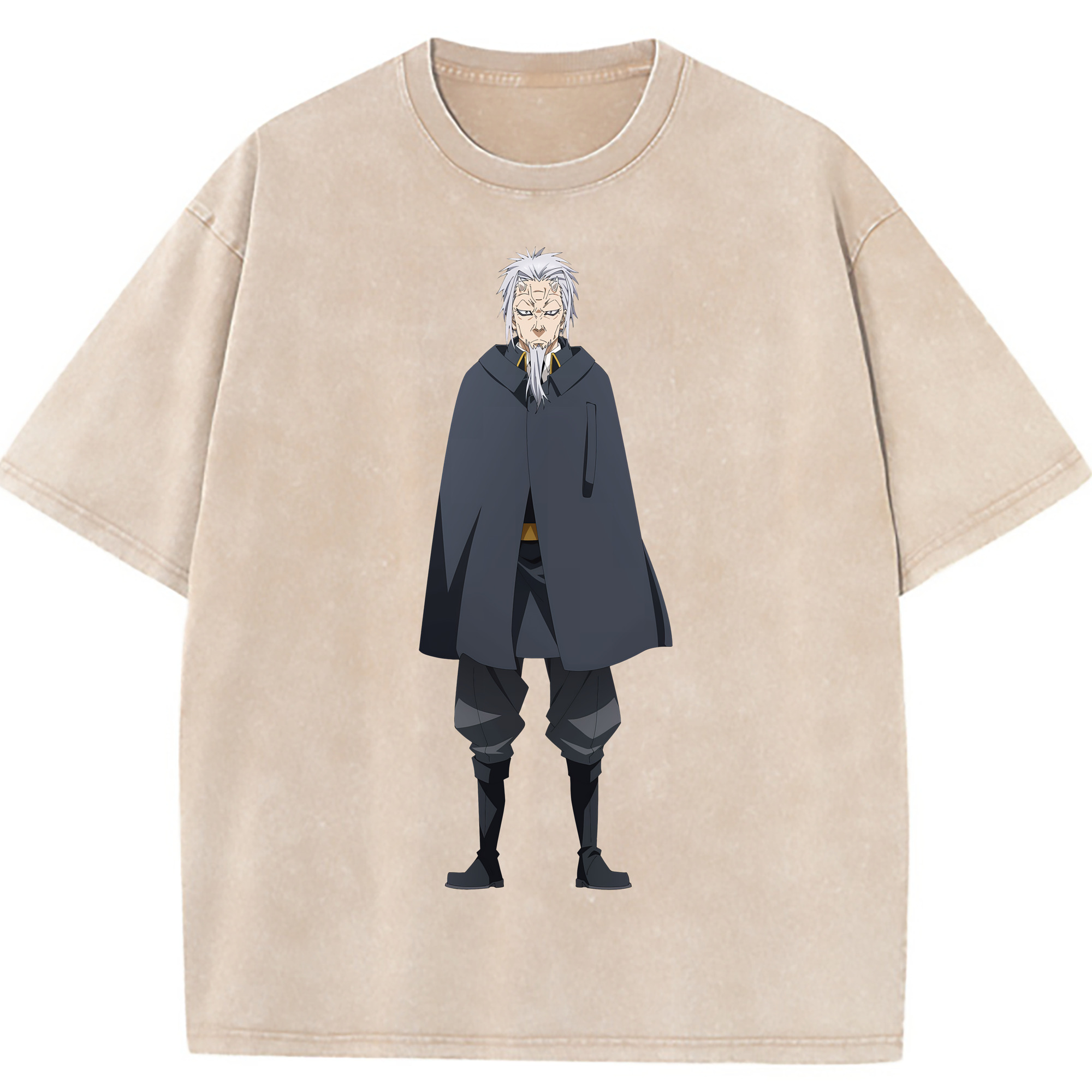 （画像用） 転スラ Regarding Reincarnated to Slime 綿100% ヴィンテージ風 半袖Tシャツ（フロントプリント）