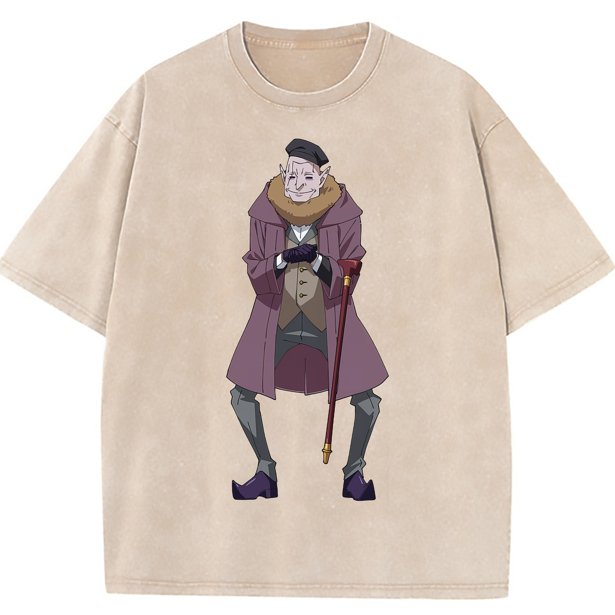 （画像用） 転スラ Regarding Reincarnated to Slime 綿100% ヴィンテージ風 半袖Tシャツ（フロントプリント）