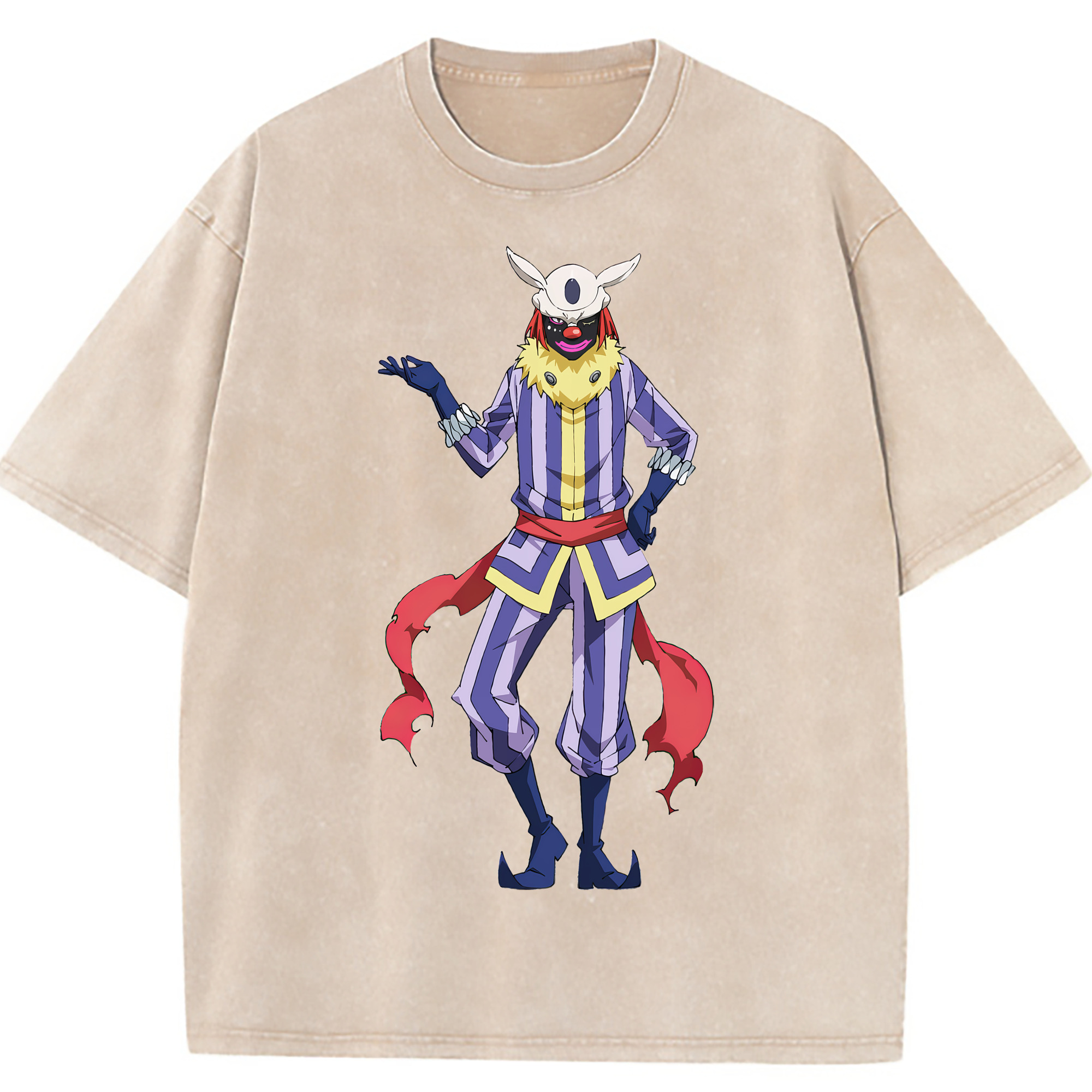 （画像用） 転スラ Regarding Reincarnated to Slime 綿100% ヴィンテージ風 半袖Tシャツ（フロントプリント）