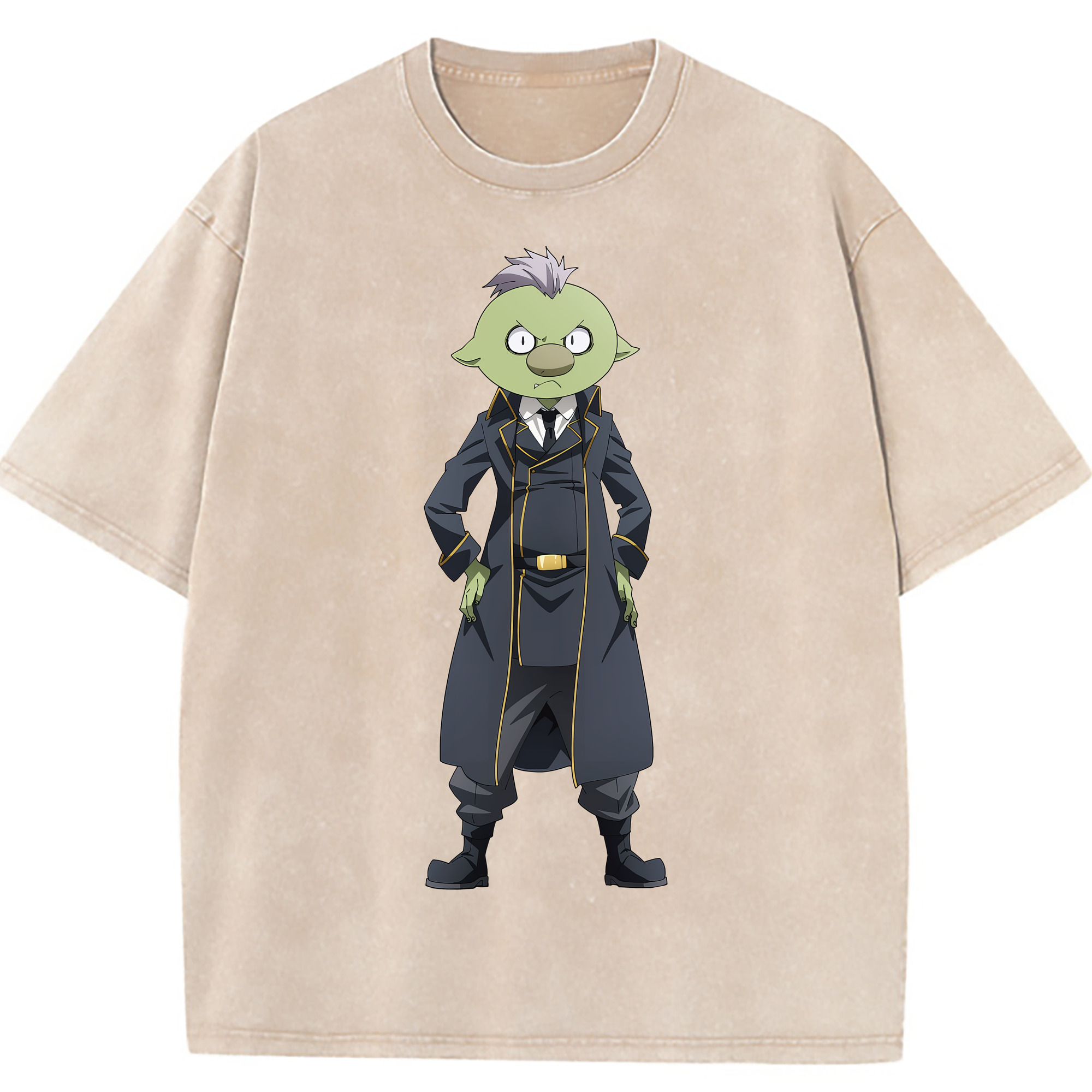 （画像用） 転スラ Regarding Reincarnated to Slime 綿100% ヴィンテージ風 半袖Tシャツ（フロントプリント）