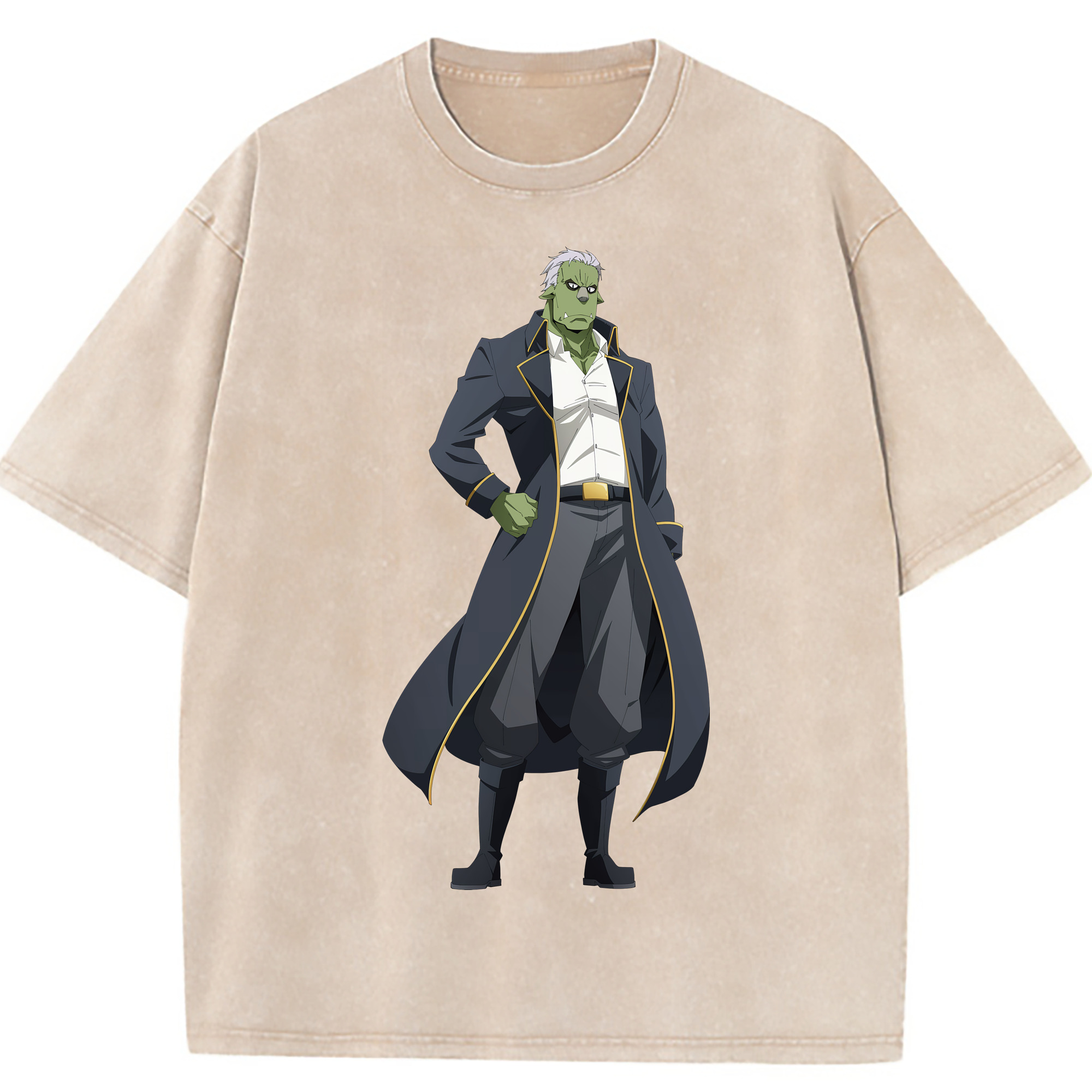 （画像用） 転スラ Regarding Reincarnated to Slime 綿100% ヴィンテージ風 半袖Tシャツ（フロントプリント）