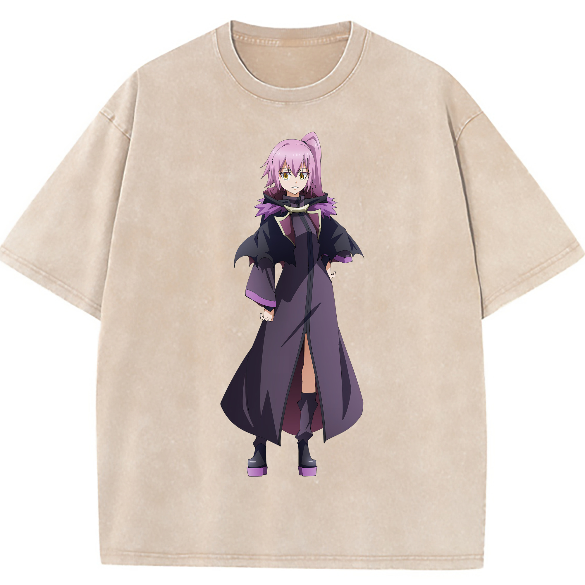 （画像用） 転スラ Regarding Reincarnated to Slime 綿100% ヴィンテージ風 半袖Tシャツ（フロントプリント）