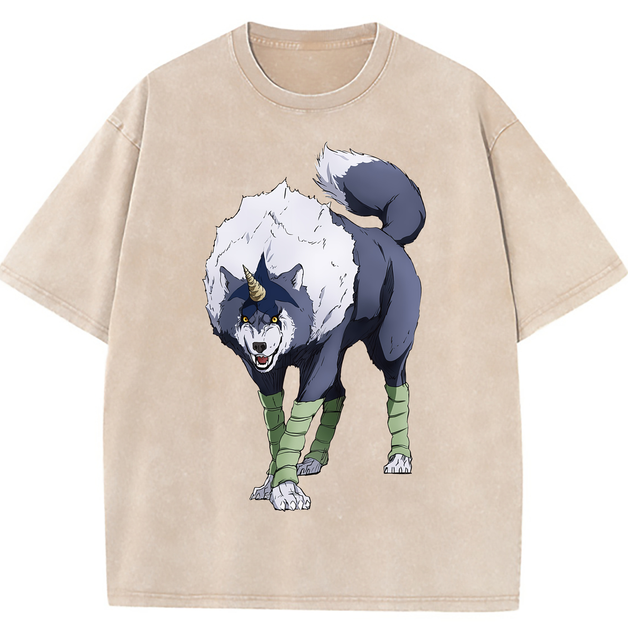 （画像用） 転スラ Regarding Reincarnated to Slime 綿100% ヴィンテージ風 半袖Tシャツ（フロントプリント）
