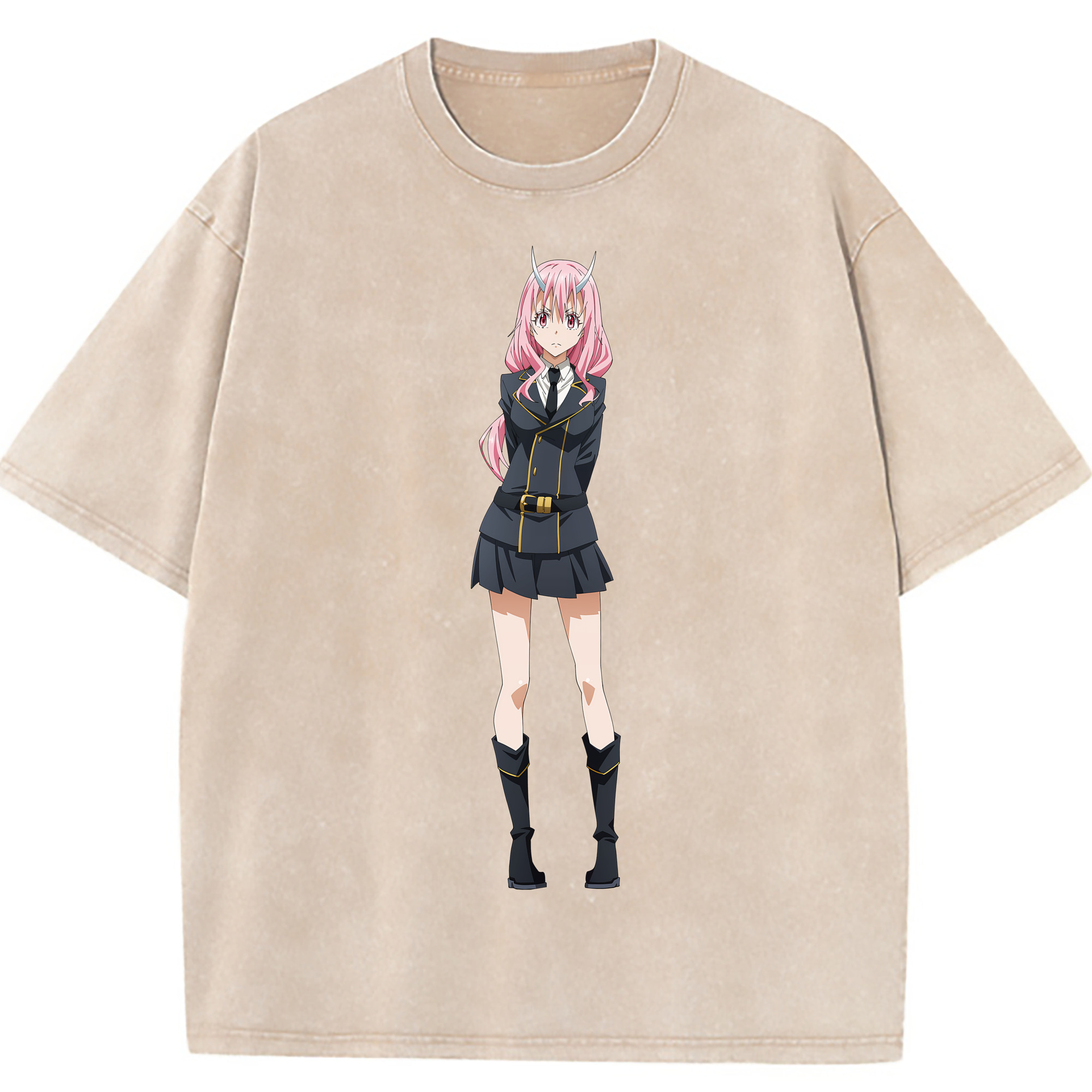 （画像用） 転スラ Regarding Reincarnated to Slime 綿100% ヴィンテージ風 半袖Tシャツ（フロントプリント）