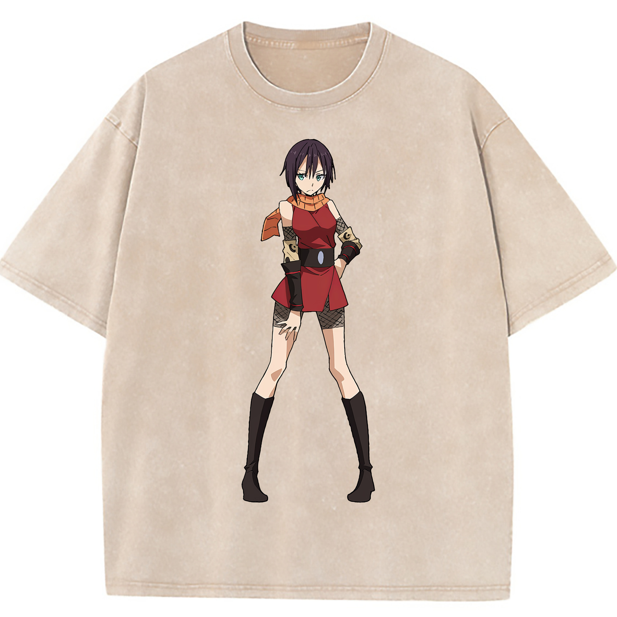 （画像用） 転スラ Regarding Reincarnated to Slime 綿100% ヴィンテージ風 半袖Tシャツ（フロントプリント）