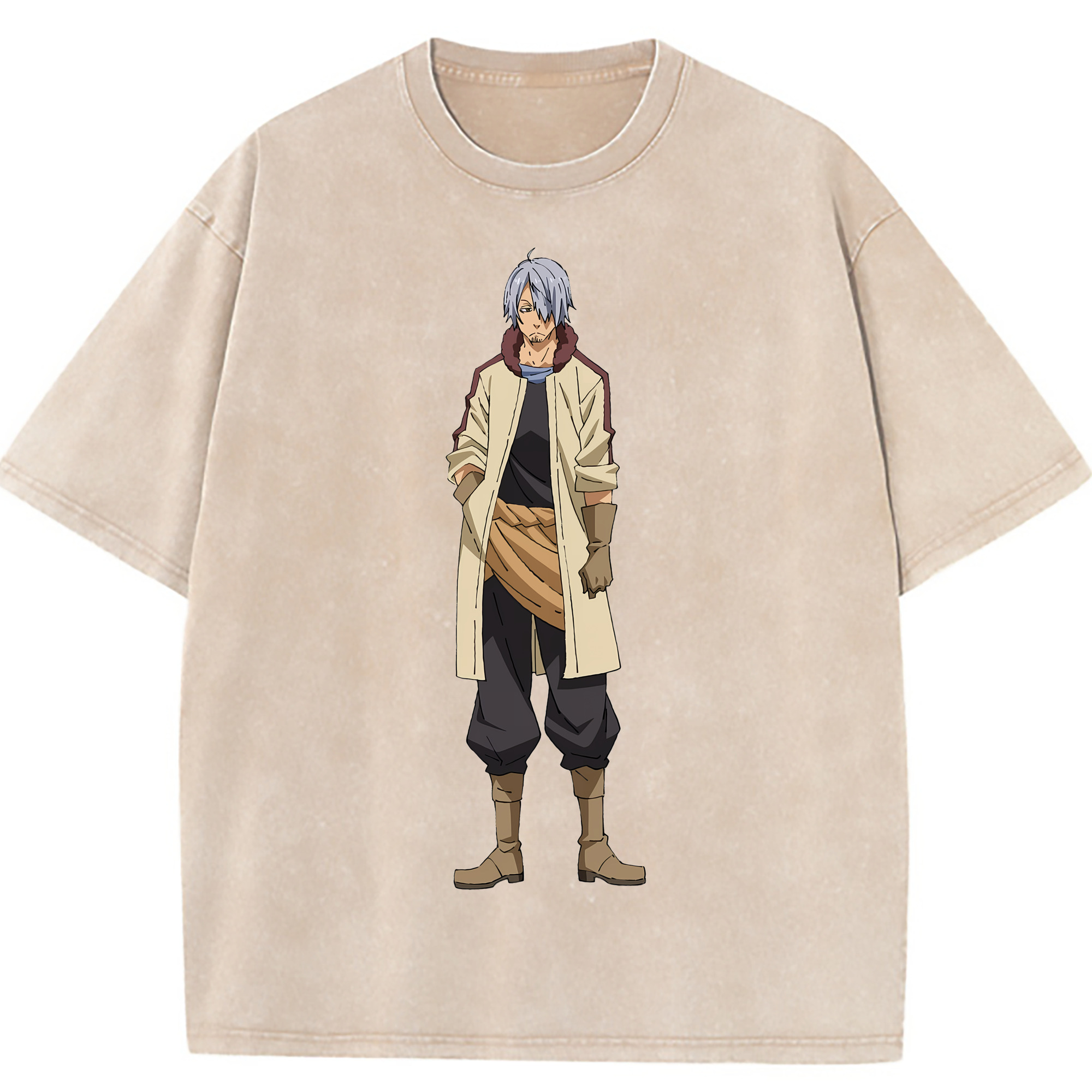 （画像用） 転スラ Regarding Reincarnated to Slime 綿100% ヴィンテージ風 半袖Tシャツ（フロントプリント）