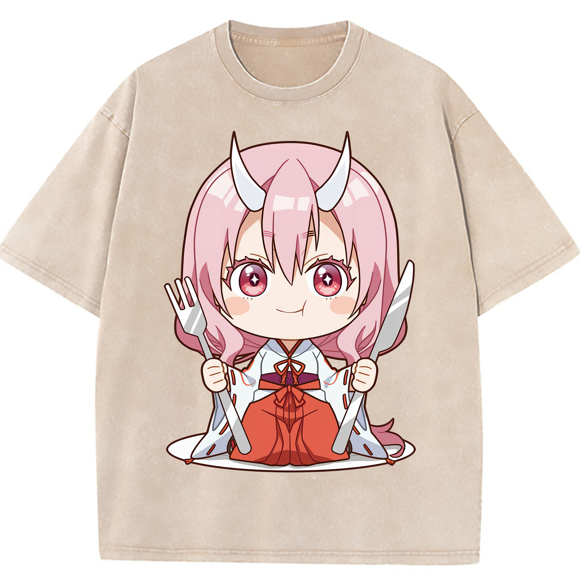 （画像用） 転スラ Regarding Reincarnated to Slime 綿100% ヴィンテージ風 半袖Tシャツ（フロントプリント）