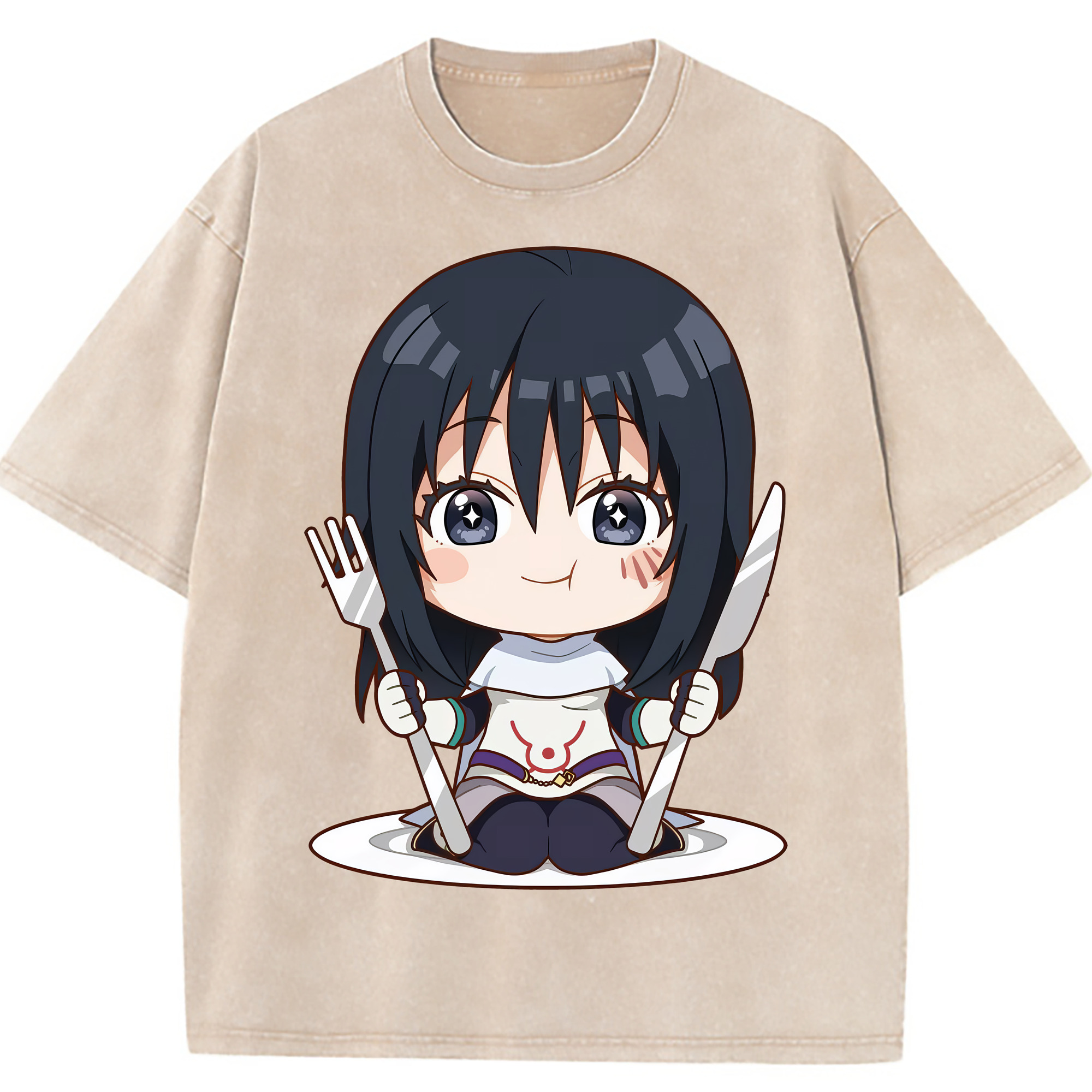 （画像用） 転スラ Regarding Reincarnated to Slime 綿100% ヴィンテージ風 半袖Tシャツ（フロントプリント）