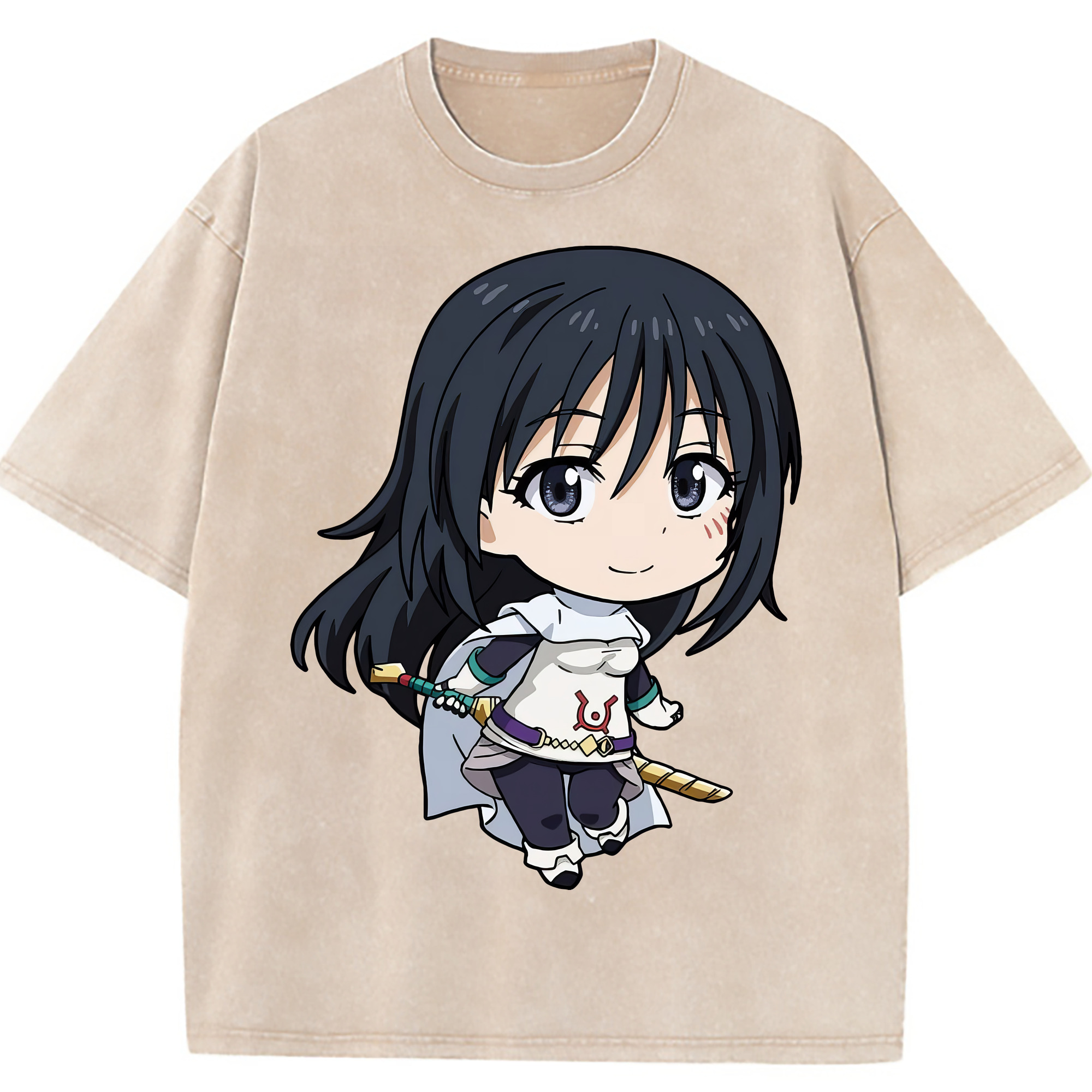 （画像用） 転スラ Regarding Reincarnated to Slime 綿100% ヴィンテージ風 半袖Tシャツ（フロントプリント）