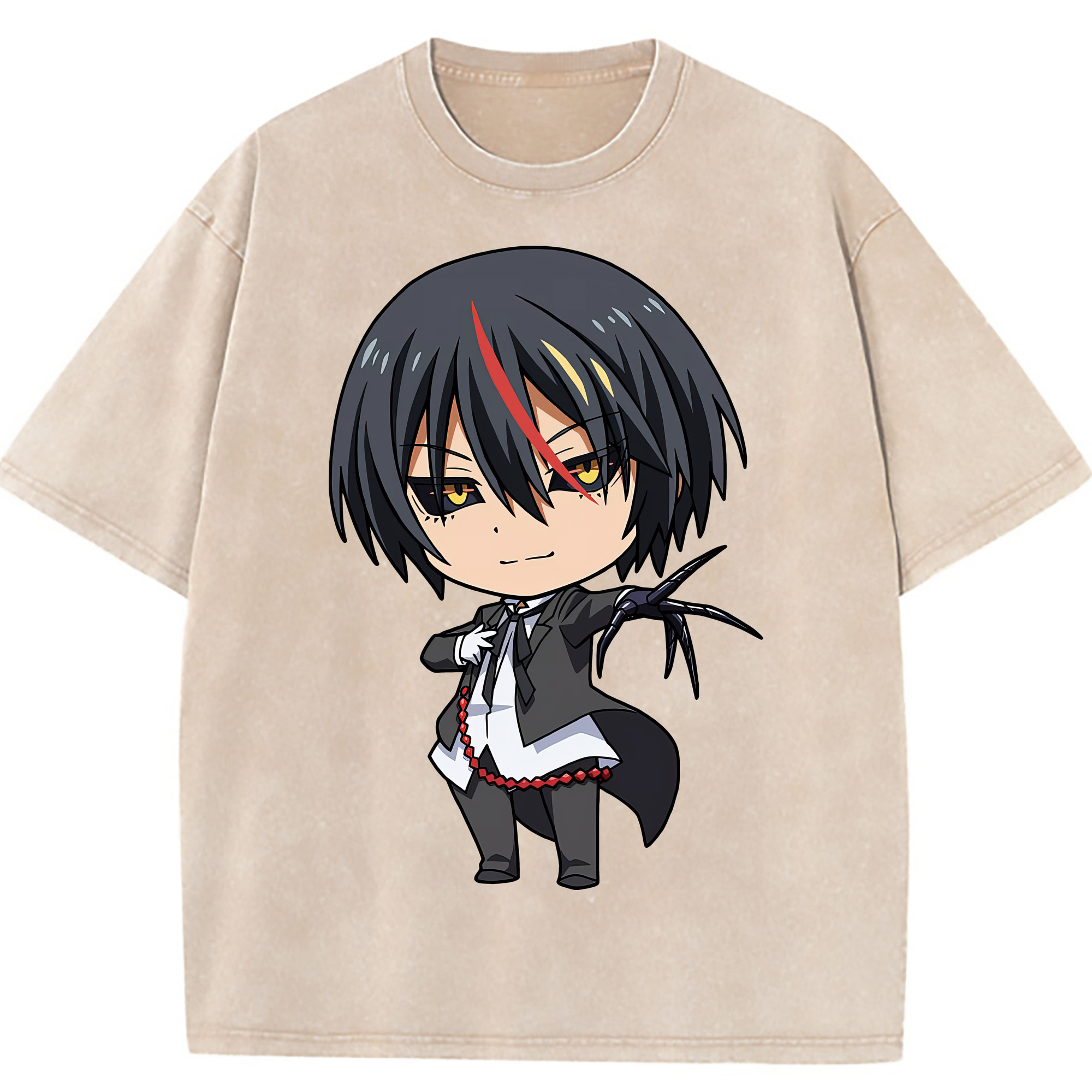 （画像用） 転スラ Regarding Reincarnated to Slime 綿100% ヴィンテージ風 半袖Tシャツ（フロントプリント）