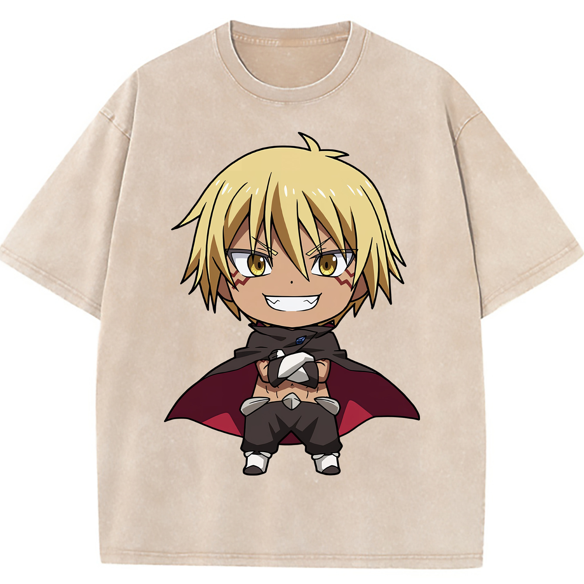 （画像用） 転スラ Regarding Reincarnated to Slime 綿100% ヴィンテージ風 半袖Tシャツ（フロントプリント）