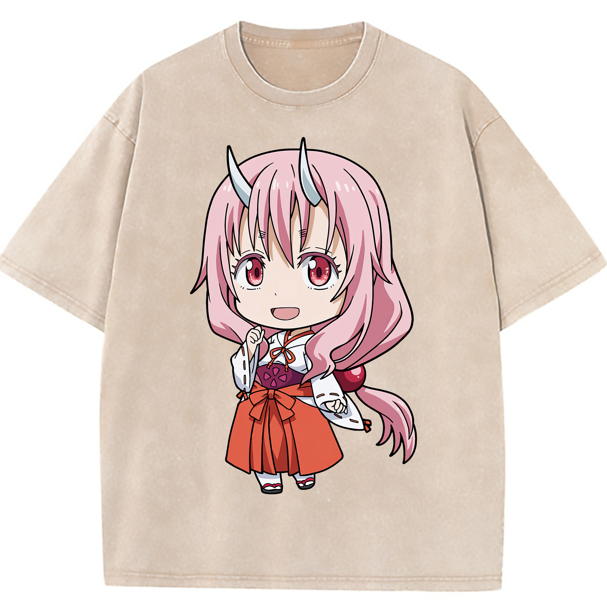 （画像用） 転スラ Regarding Reincarnated to Slime 綿100% ヴィンテージ風 半袖Tシャツ（フロントプリント）