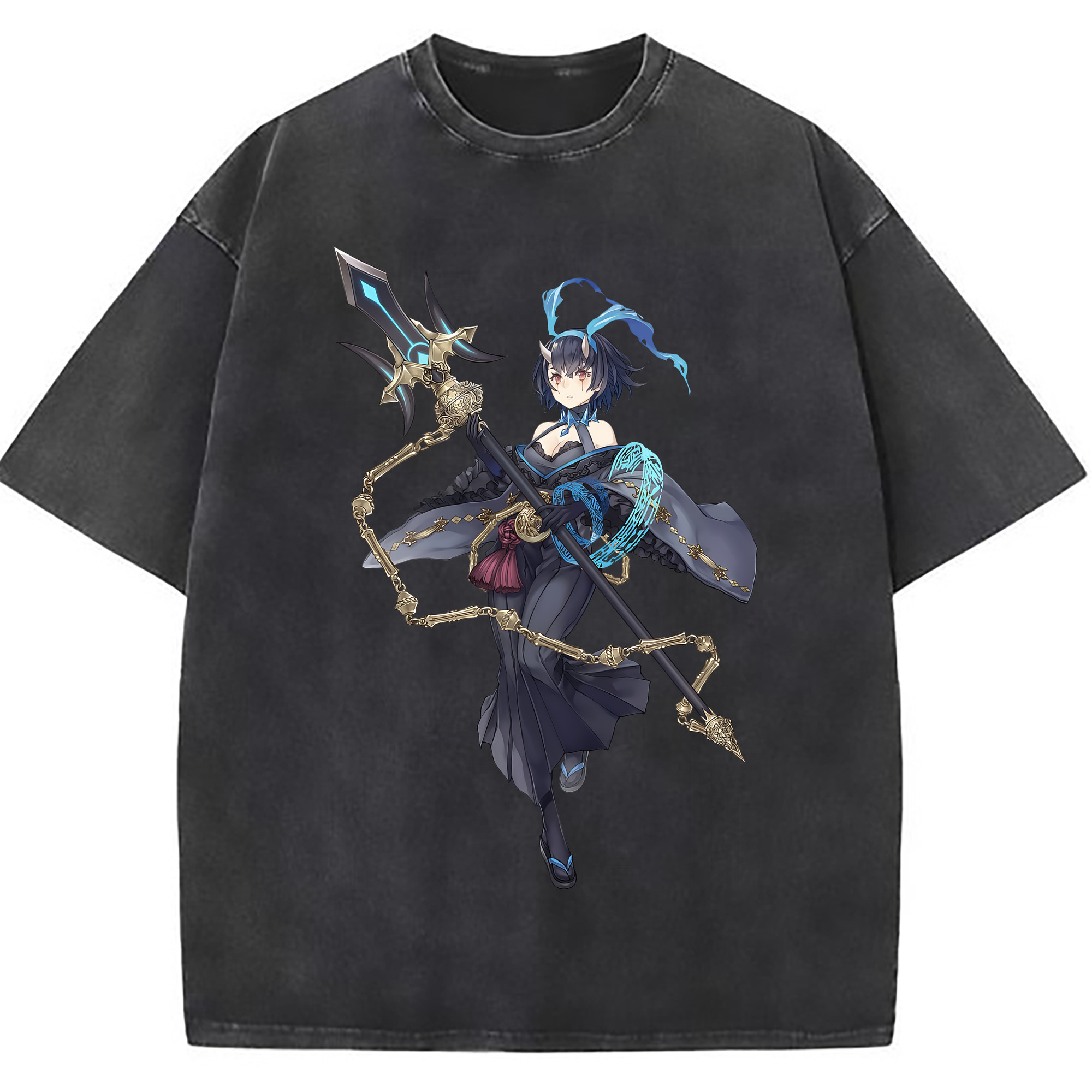 （画像用） 転スラ Regarding Reincarnated to Slime 綿100% ヴィンテージ風 半袖Tシャツ（フロントプリント）