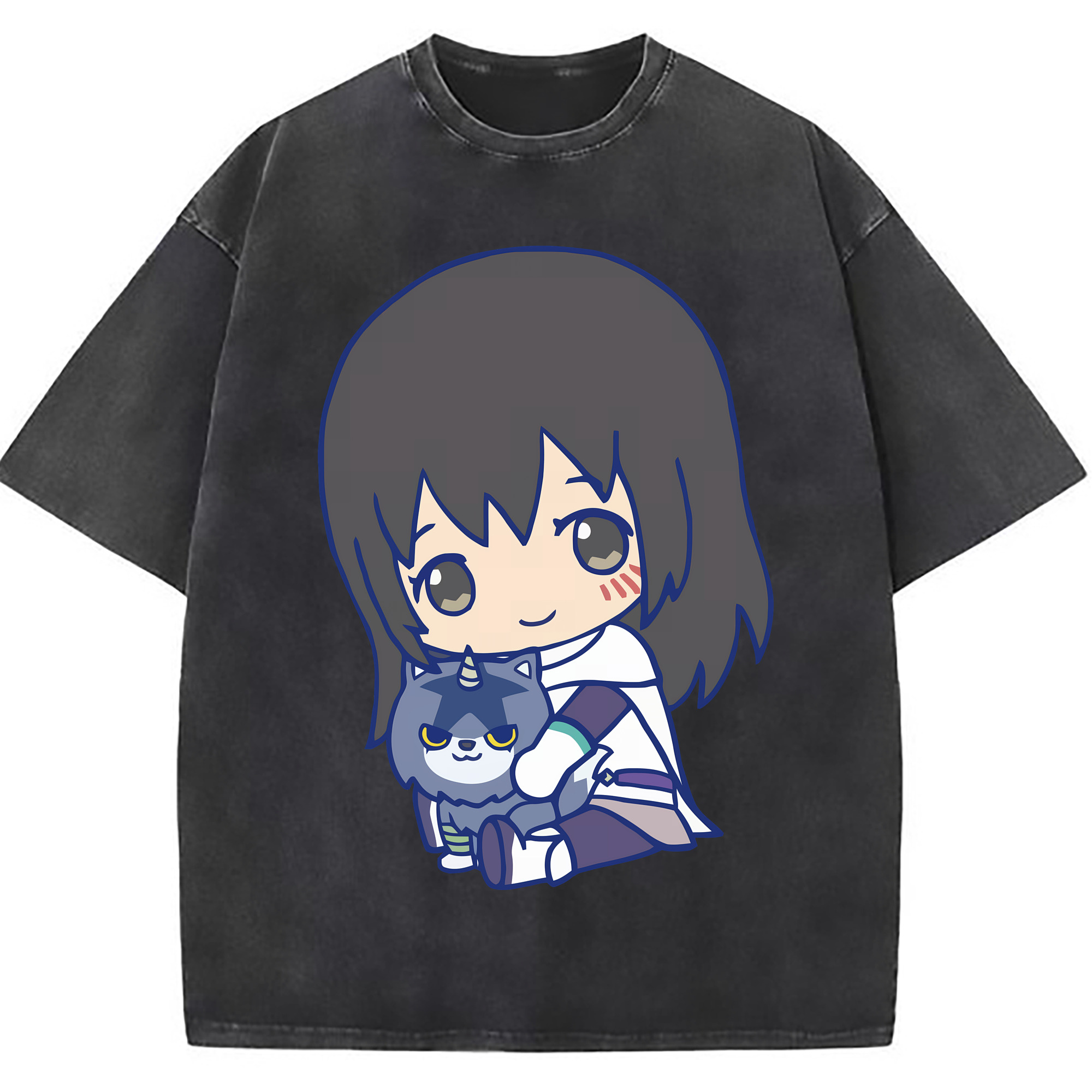（画像用） 転スラ Regarding Reincarnated to Slime 綿100% ヴィンテージ風 半袖Tシャツ（フロントプリント）