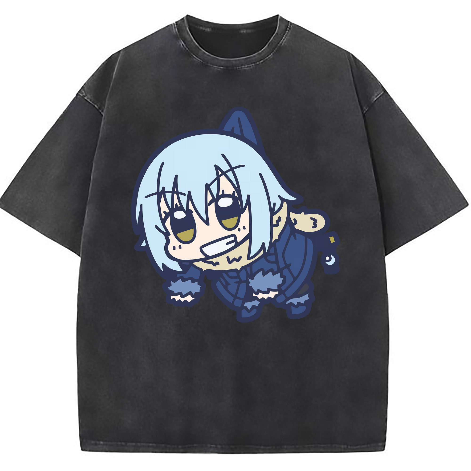（画像用） 転スラ Regarding Reincarnated to Slime 綿100% ヴィンテージ風 半袖Tシャツ（フロントプリント）