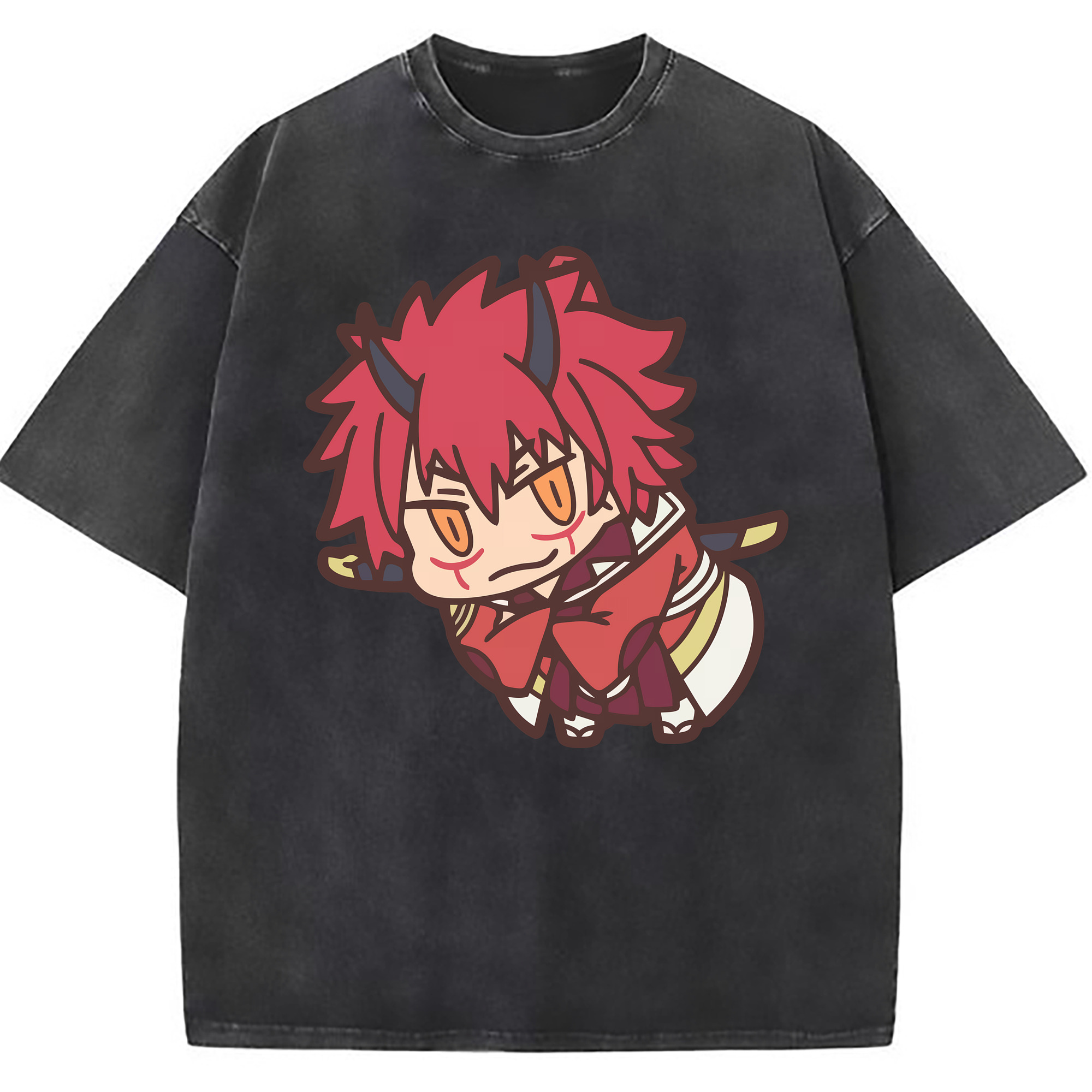 （画像用） 転スラ Regarding Reincarnated to Slime 綿100% ヴィンテージ風 半袖Tシャツ（フロントプリント）