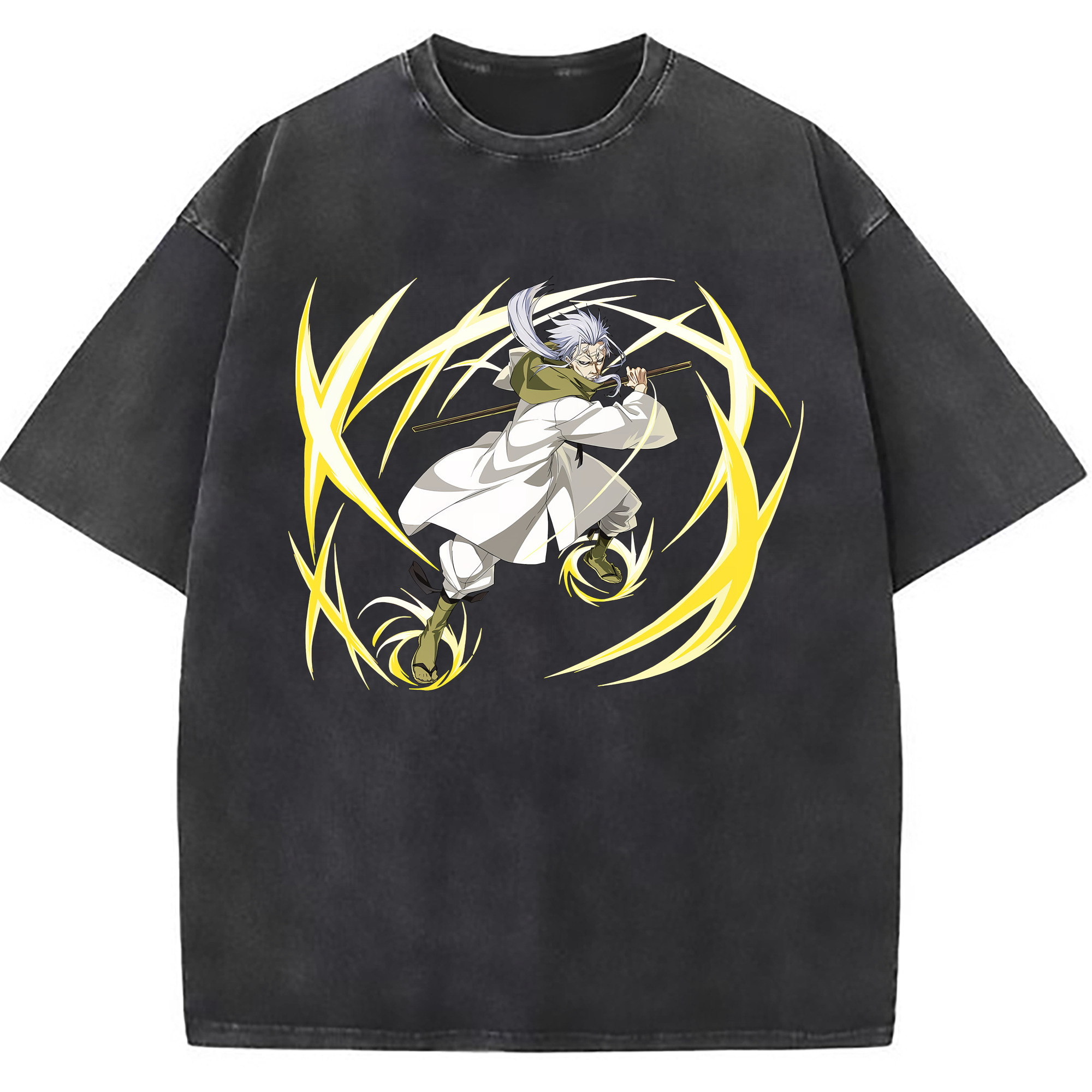 （画像用） 転スラ Regarding Reincarnated to Slime 綿100% ヴィンテージ風 半袖Tシャツ（フロントプリント）